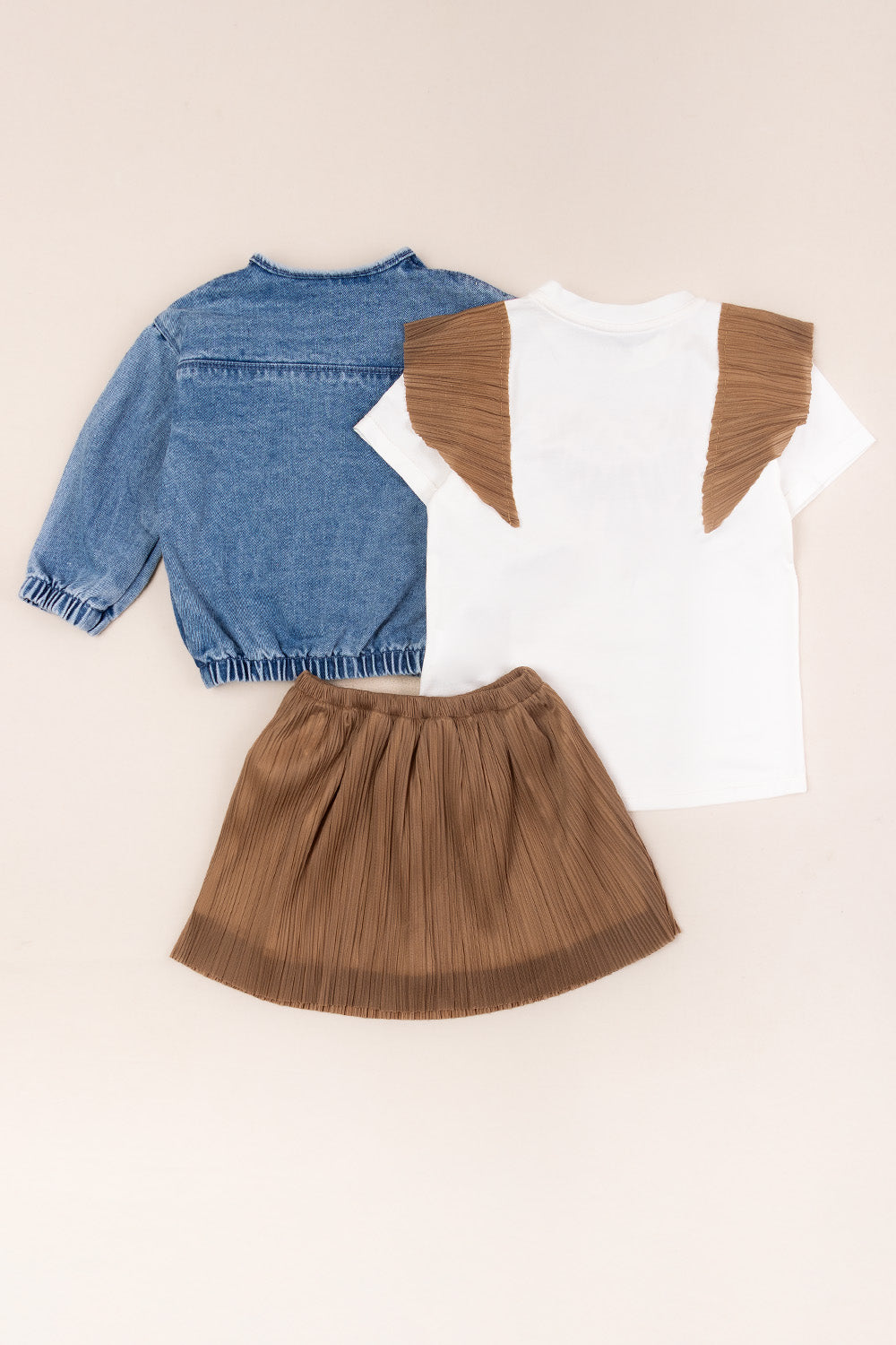 CONJUNTO 3 PRENDAS NIÑA AMOUR CAFE