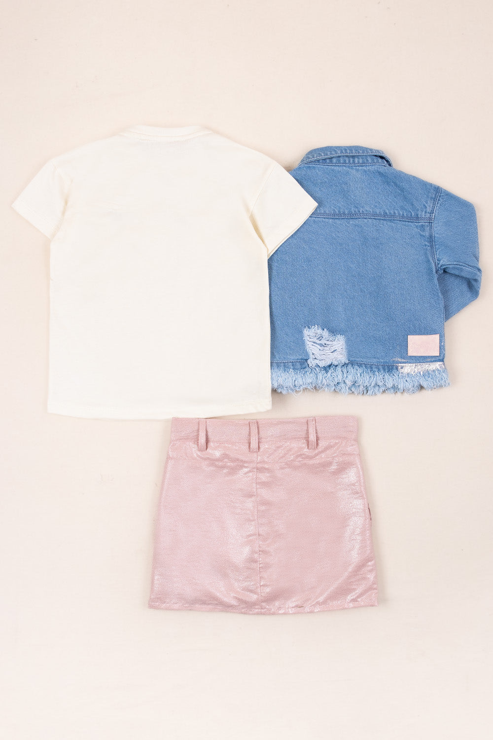 CONJUNTO 3 PRENDAS NIÑA CHERRIES ROSA