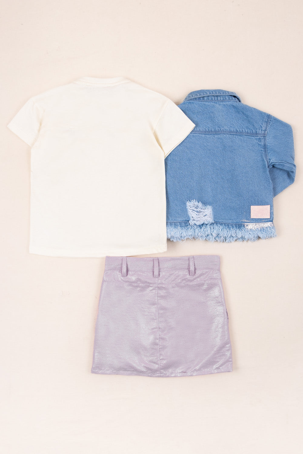 CONJUNTO 3 PRENDAS NIÑA CHERRIES LILA