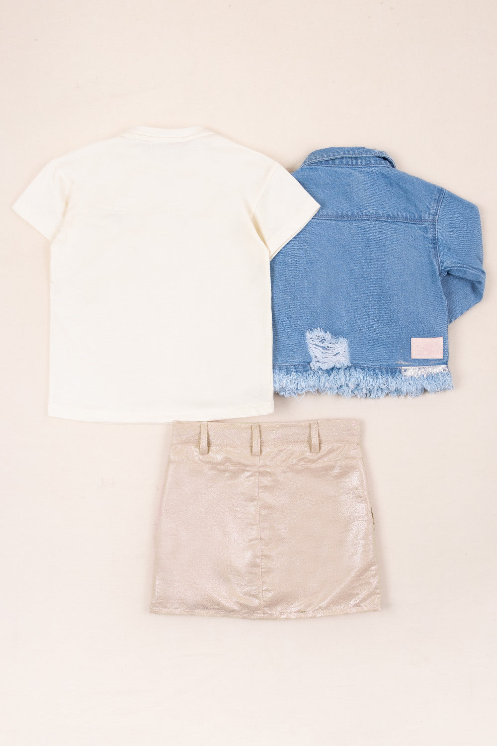 CONJUNTO 3 PRENDAS NIÑA CHERRIES BEIGE