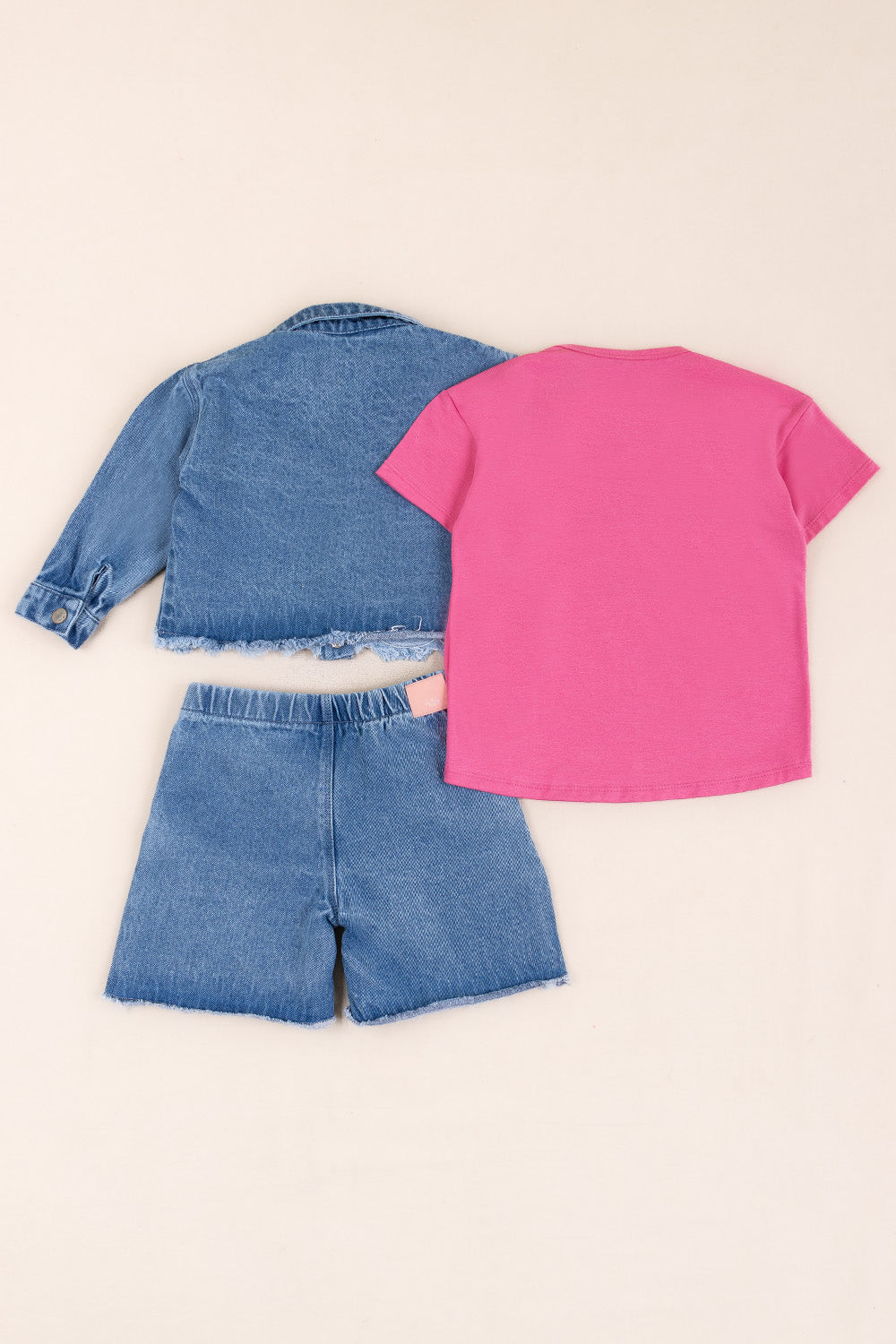 CONJUNTO 3 PRENDAS NIÑA PET FUCSIA