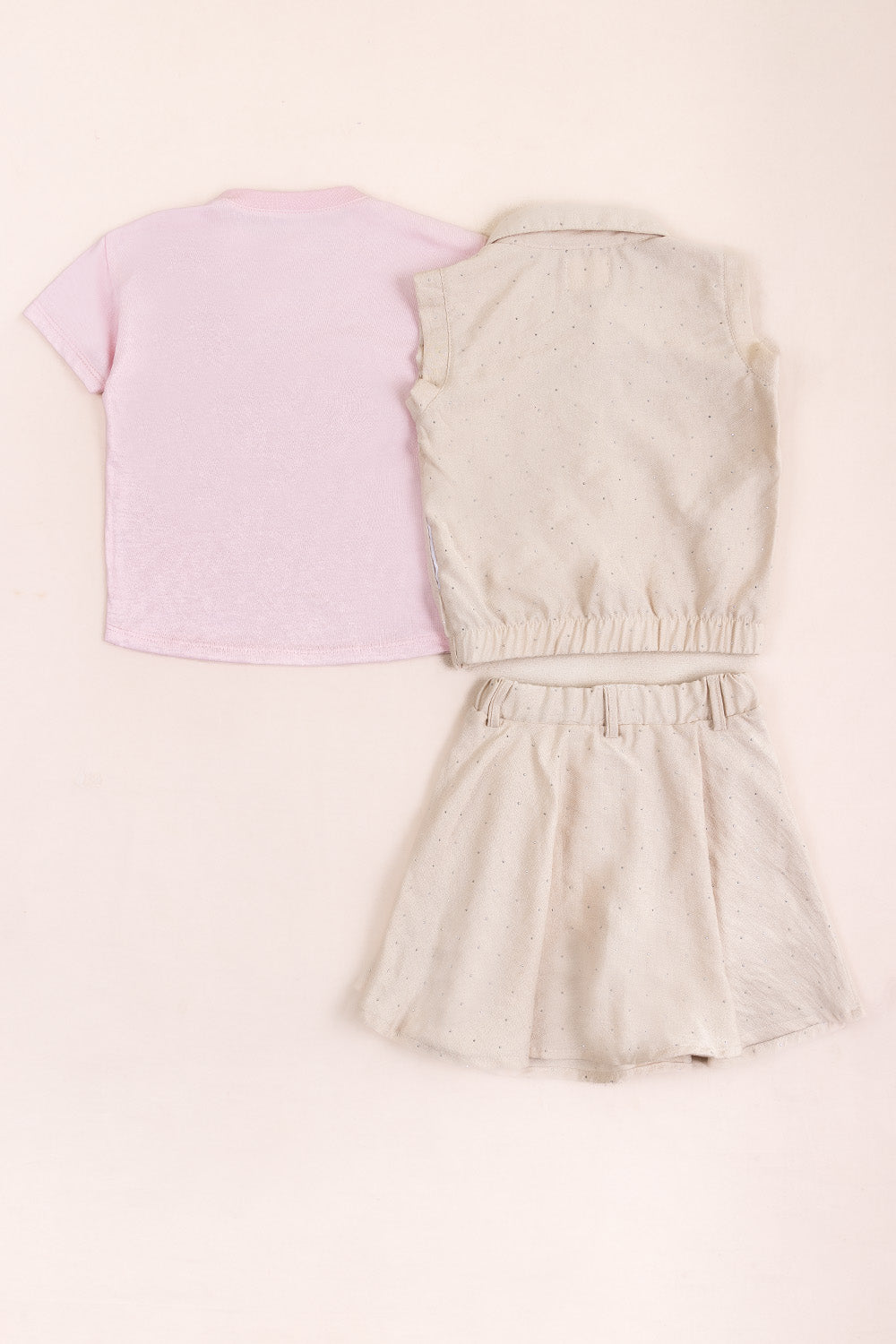 CONJUNTO 3 PRENDAS NIÑA BIKE BEIGE