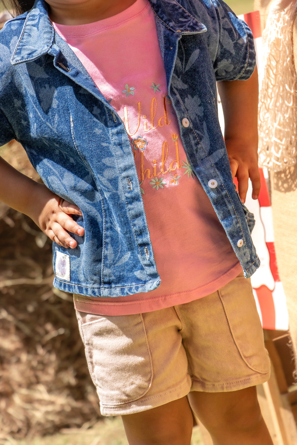 CONJUNTO 3 PRENDAS NIÑA WILD PALO ROSA