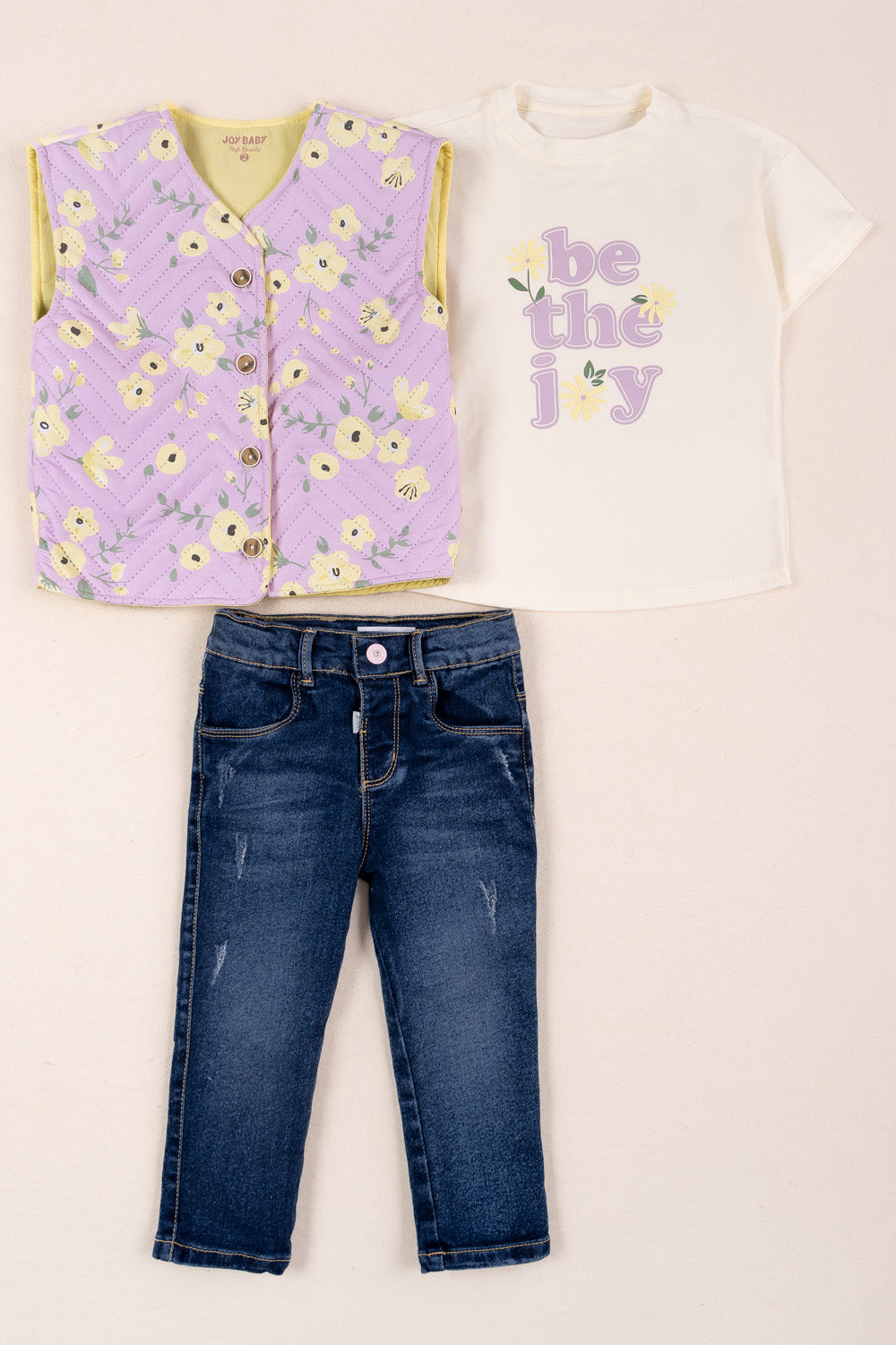 CONJUNTO 3 PRENDAS NIÑA BE LILA