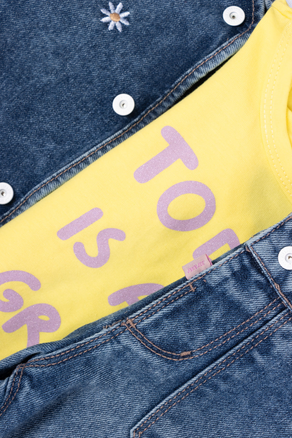 CONJUNTO 3 PRENDAS NIÑA GREAT AMARILLO