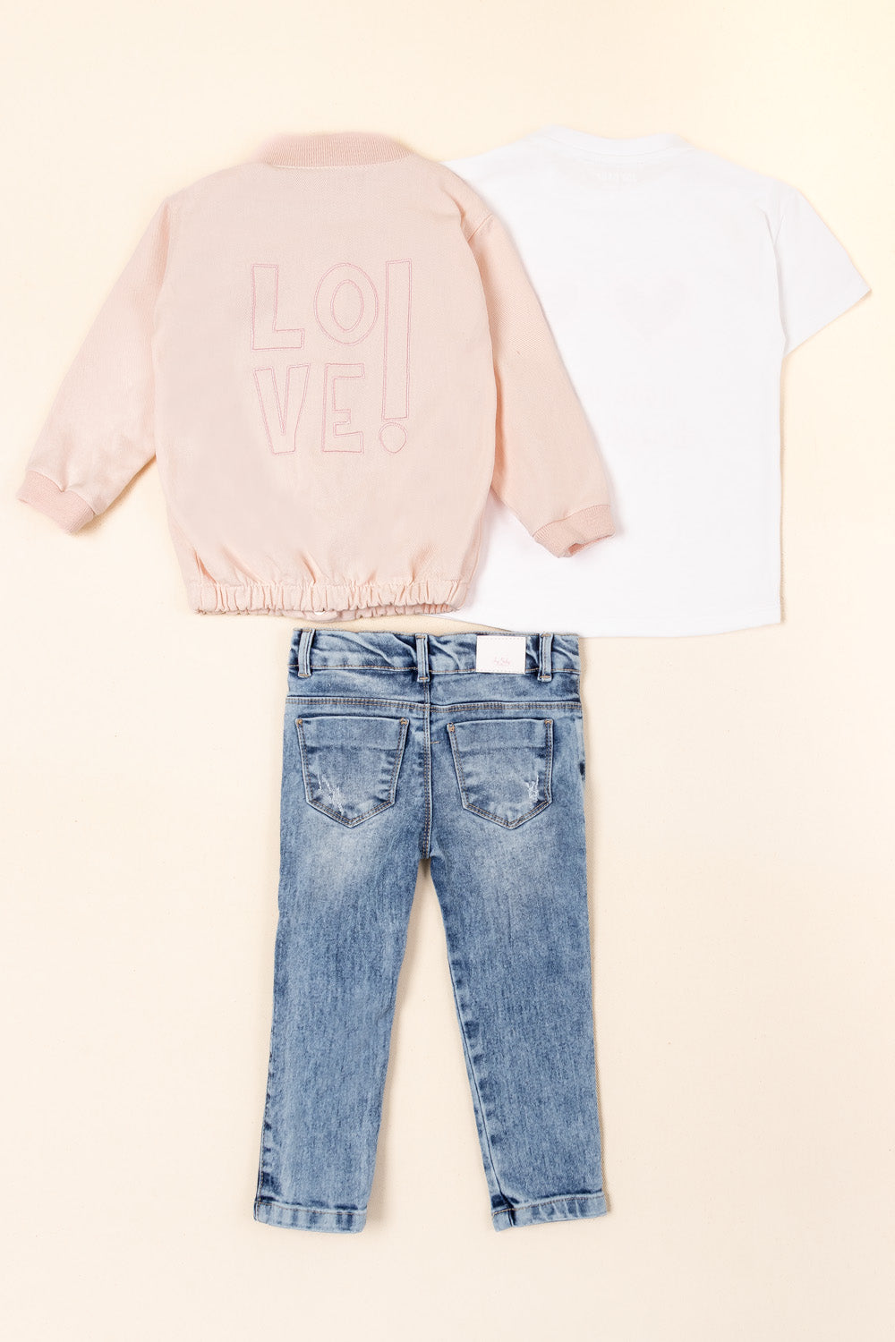 CONJUNTO 3 PRENDAS NIÑA SHINE ROSADO