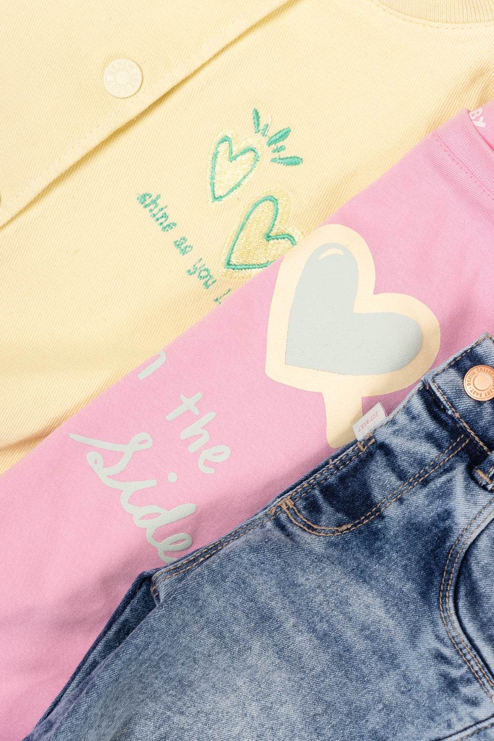 CONJUNTO 3 PRENDAS NIÑA SHINE AMARILLO