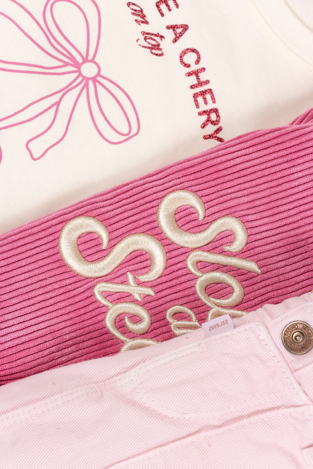 CONJUNTO 3 PRENDAS NIÑA CHERY ROSADO