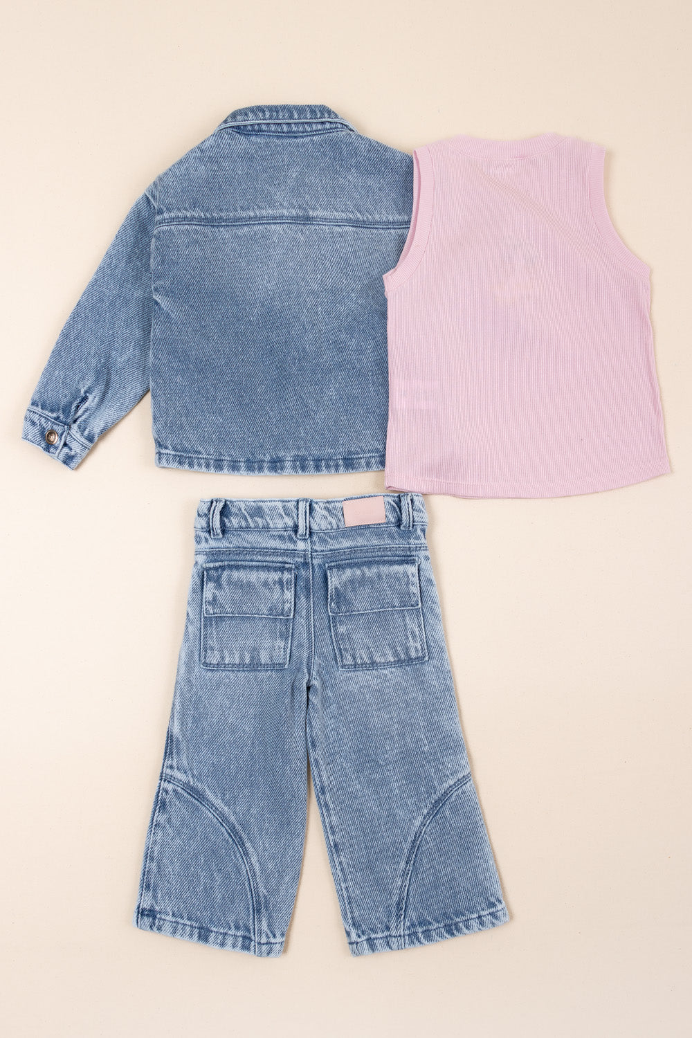 CONJUNTO 3 PRENDAS NIÑA BERRY ROSADO