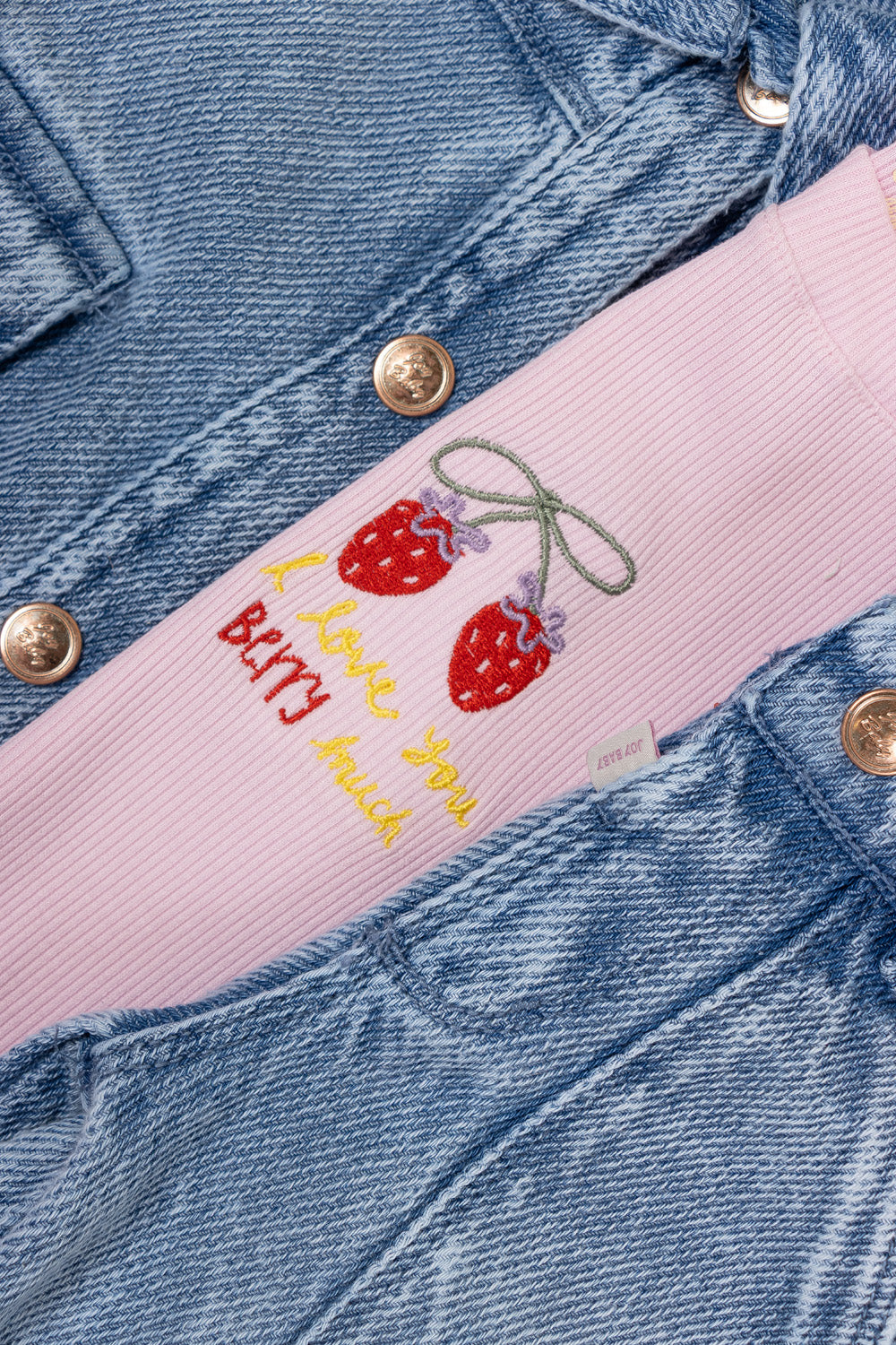 CONJUNTO 3 PRENDAS NIÑA BERRY ROSADO