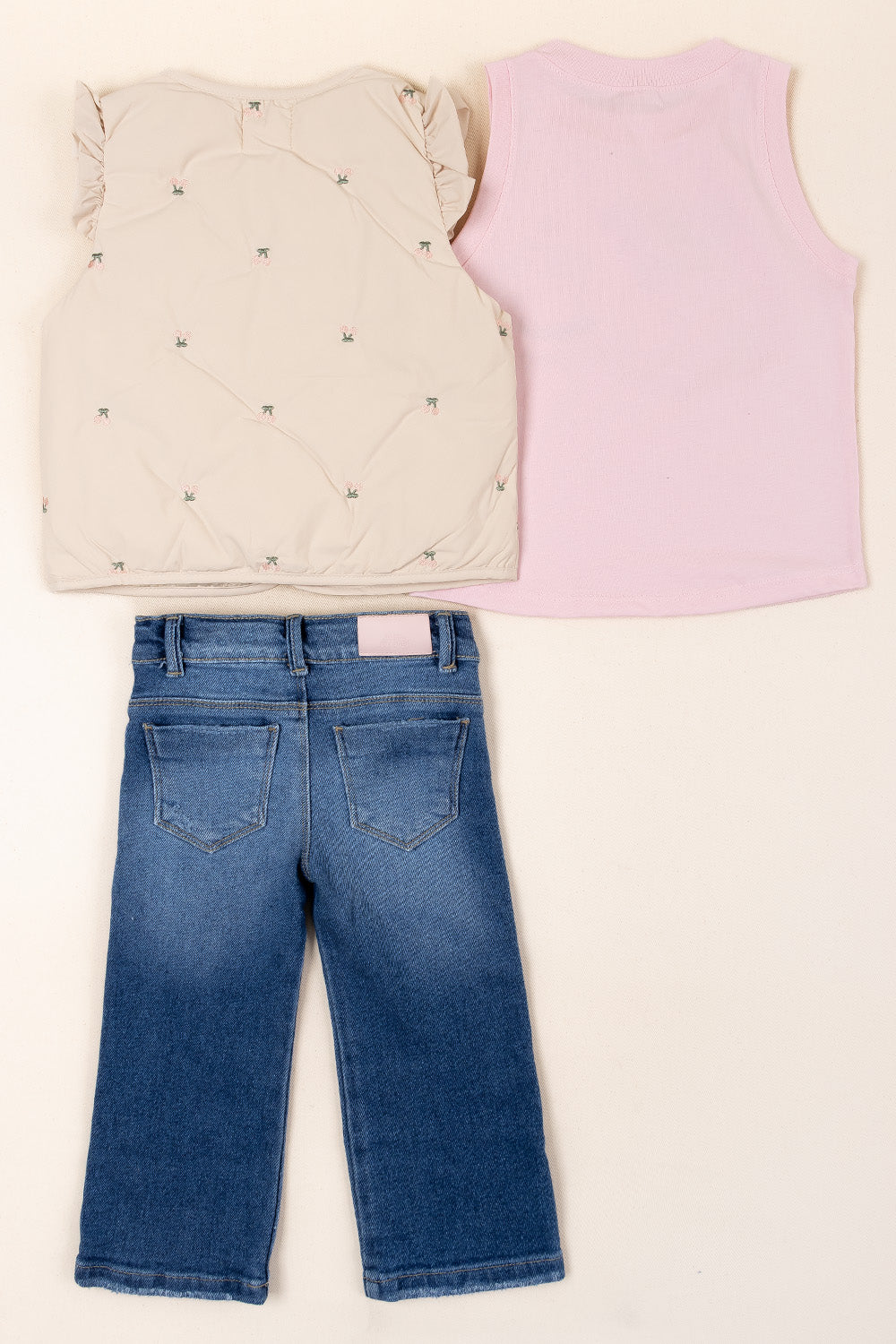 CONJUNTO 3 PRENDAS NIÑA BRUNCH BEIGE