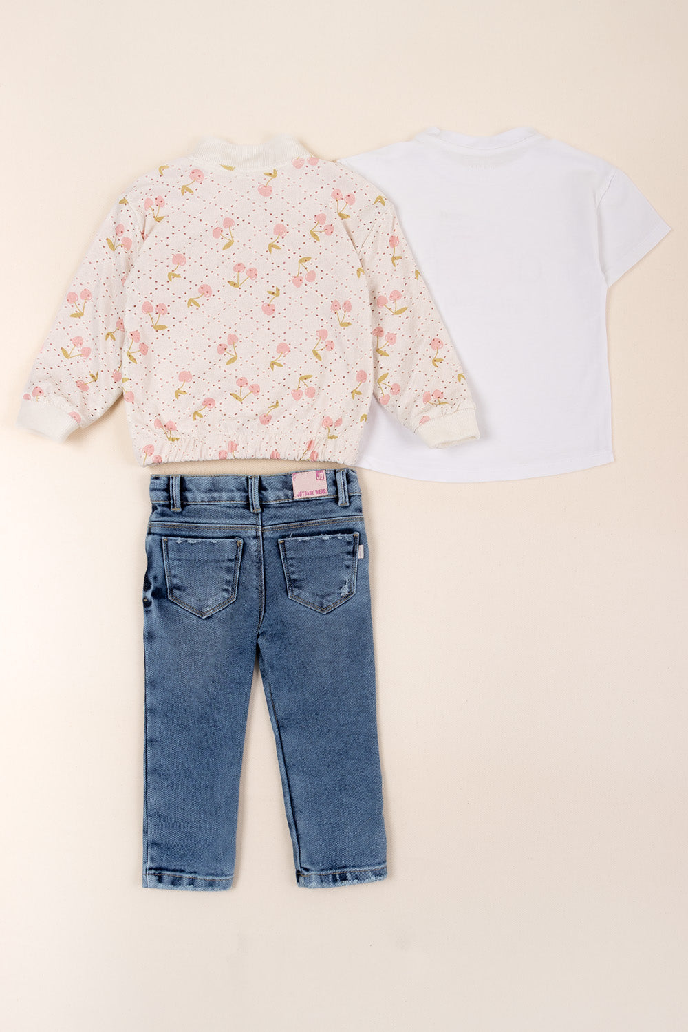 CONJUNTO 3 PRENDAS NIÑA VIBES BLANCO