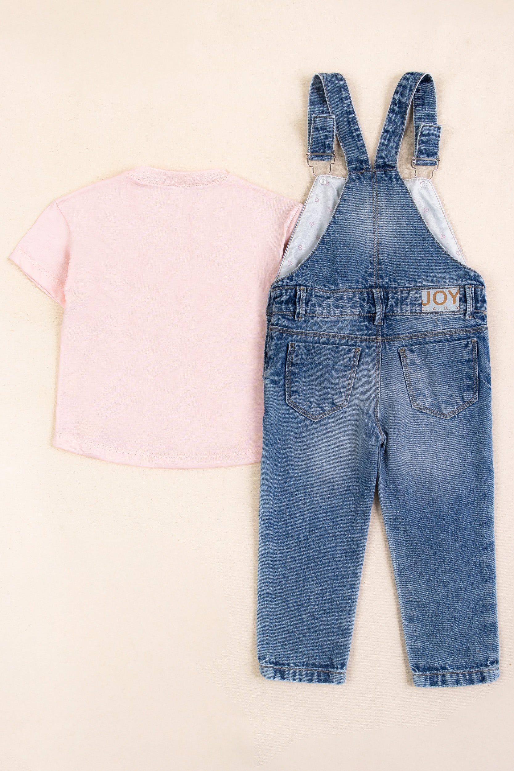 CONJUNTO OVEROL NIÑA MANDARINA