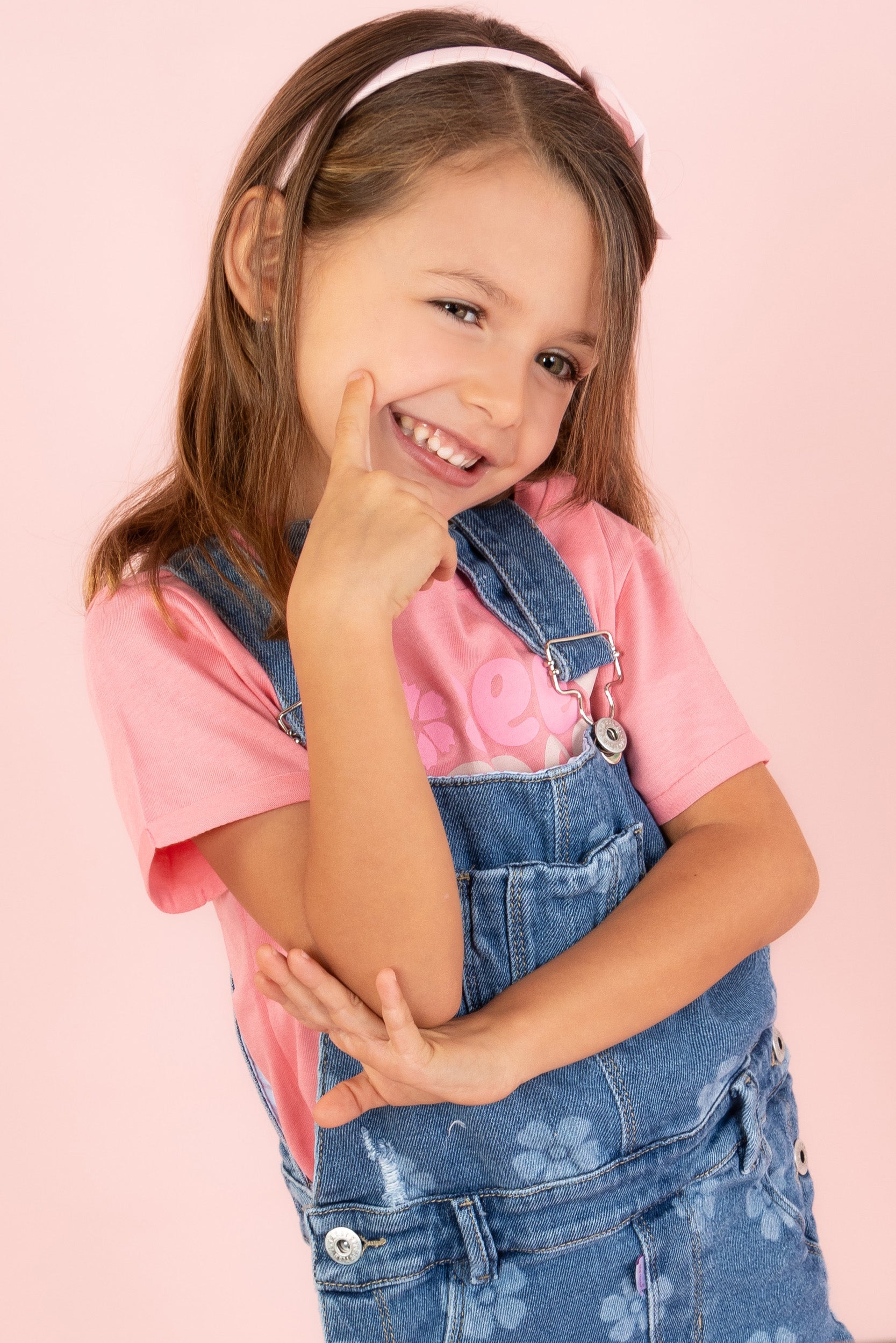 CONJUNTO OVEROL NIÑA SALMON