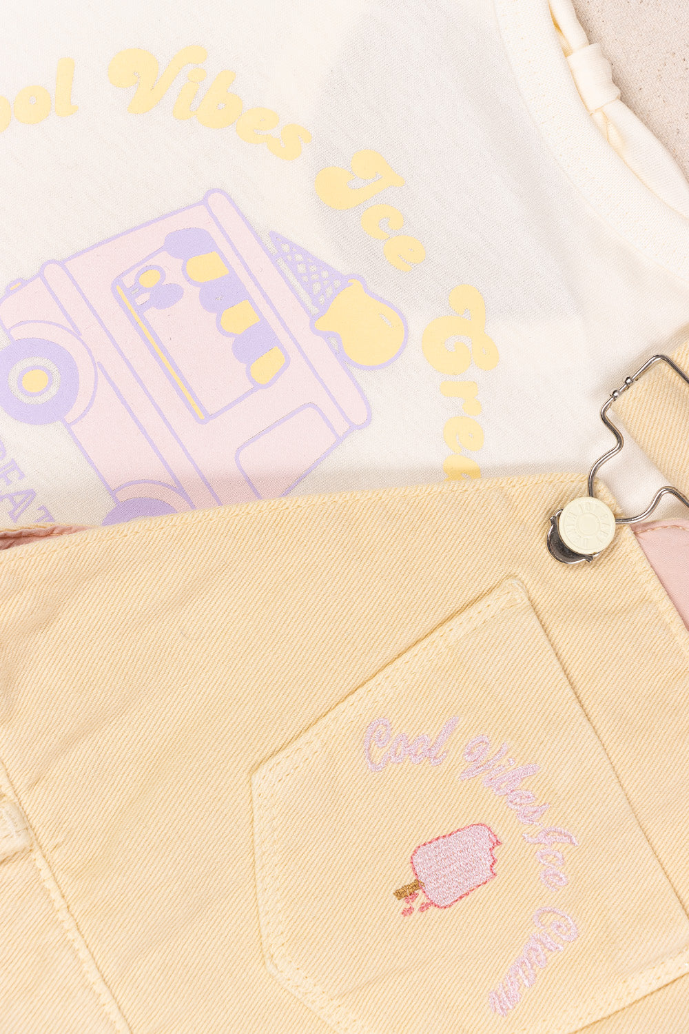 CONJUNTO OVEROL NIÑA REFRESHING AMARILLO