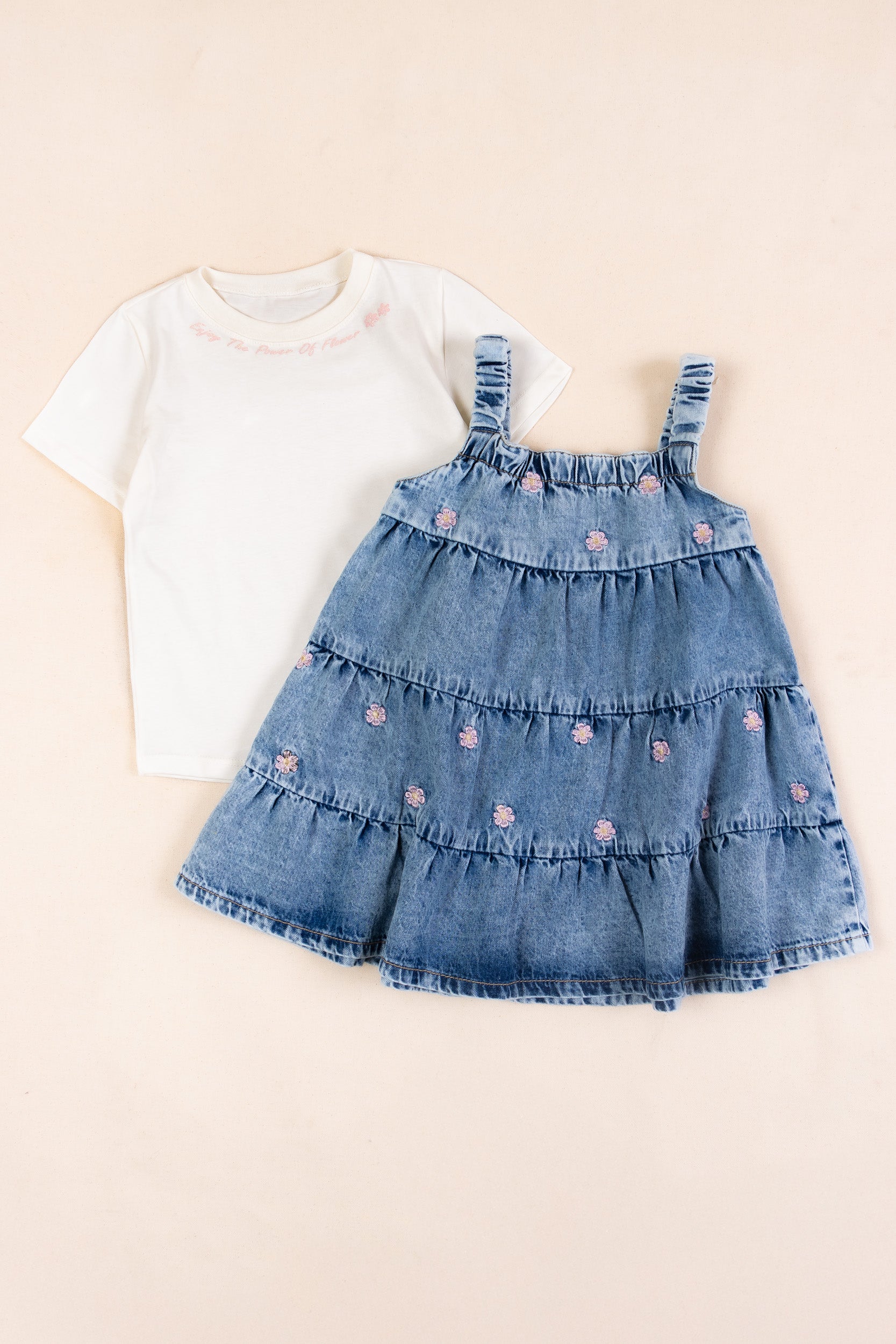 CONJUNTO VESTIDO NIÑA BLANCO