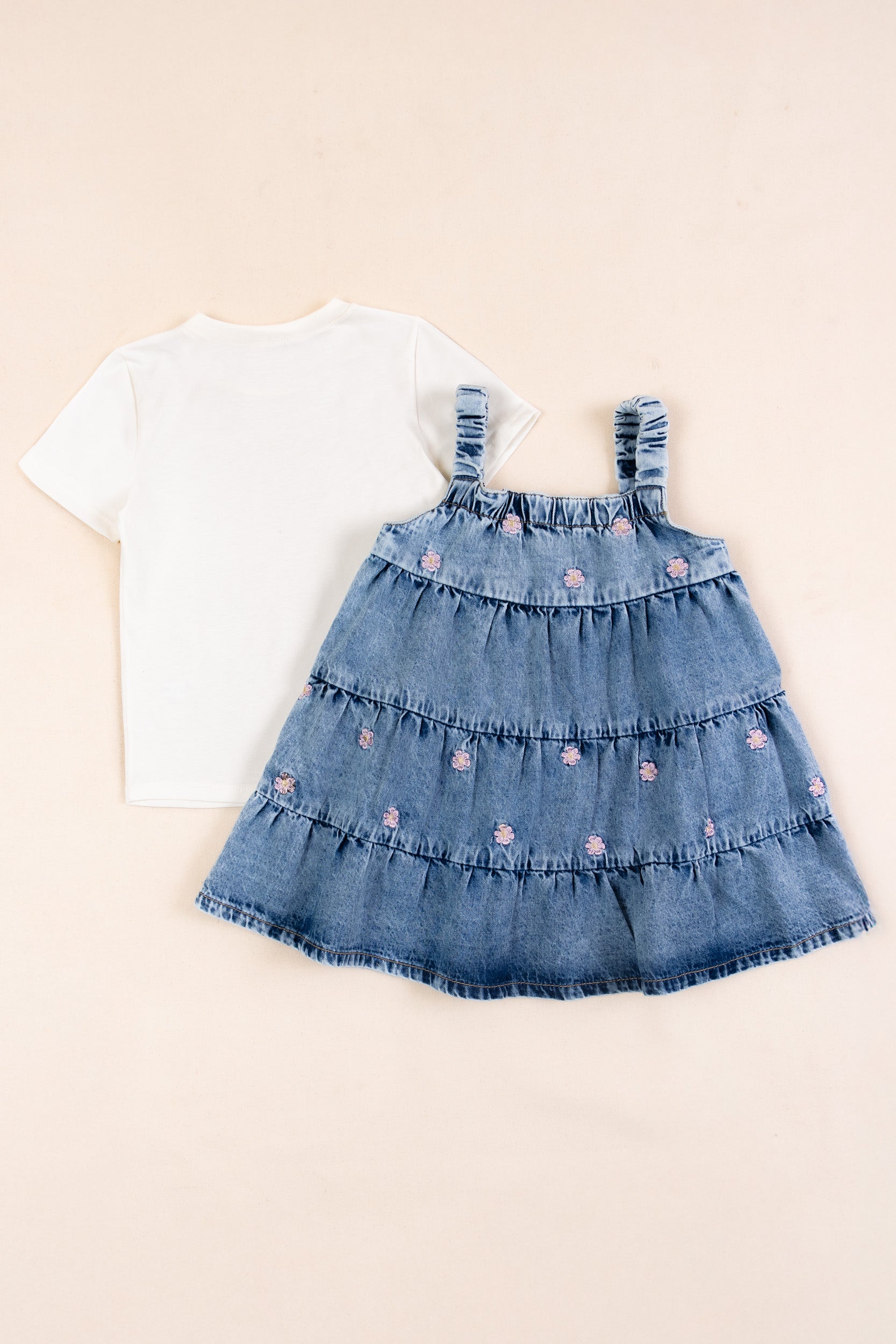 CONJUNTO VESTIDO NIÑA BLANCO