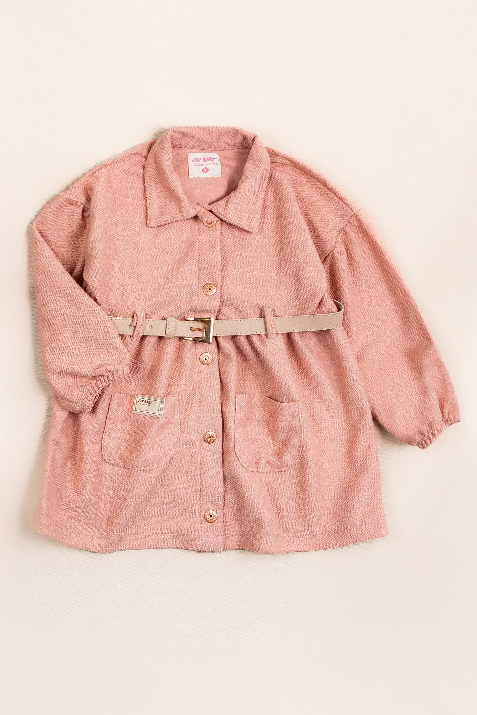 CONJUNTO VESTIDO NIÑA LOVED PALO ROSA