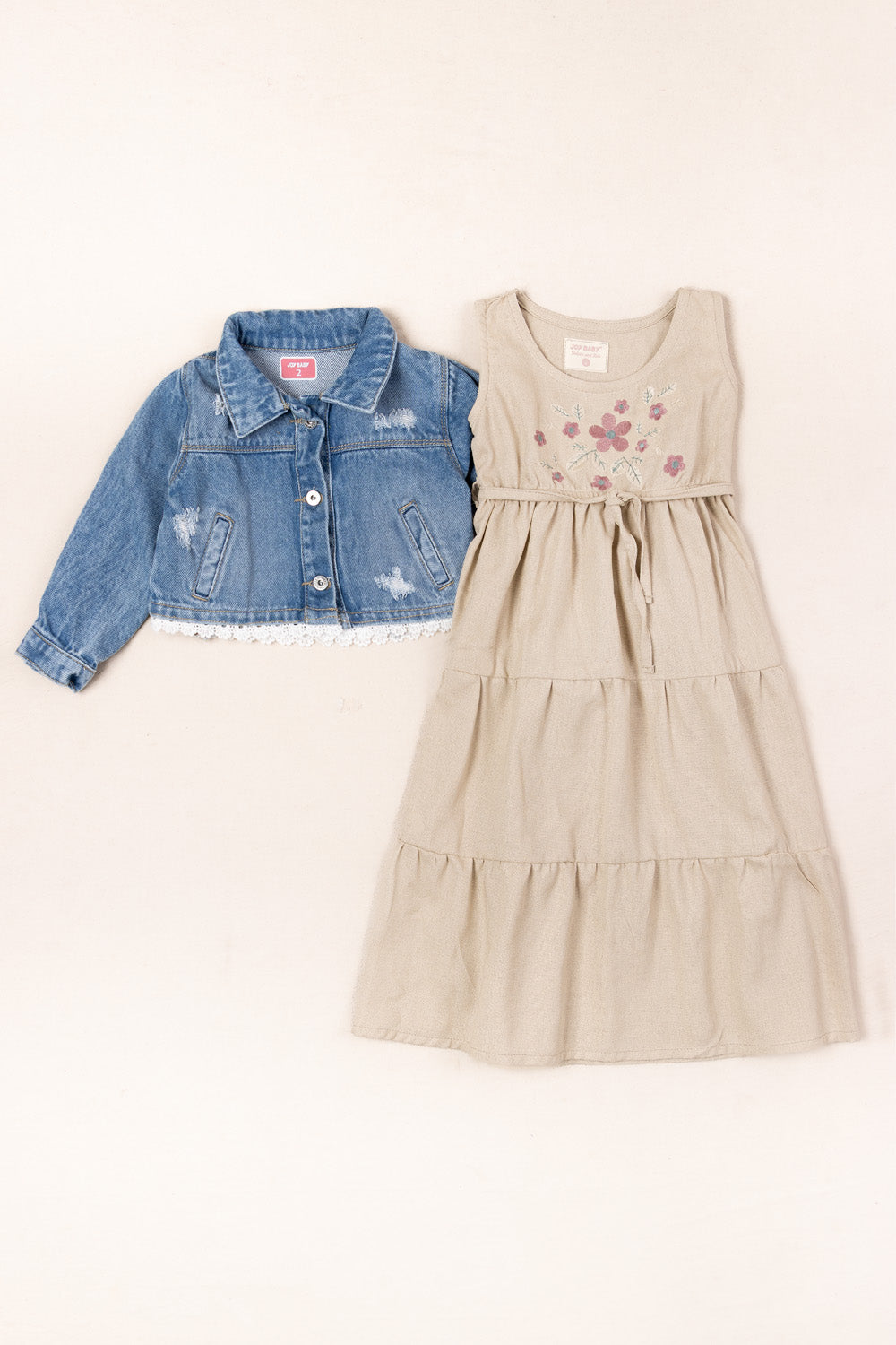 CONJUNTO VESTIDO NIÑA FRESH BEIGE