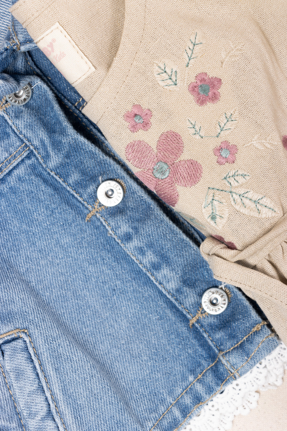 CONJUNTO VESTIDO NIÑA FRESH BEIGE