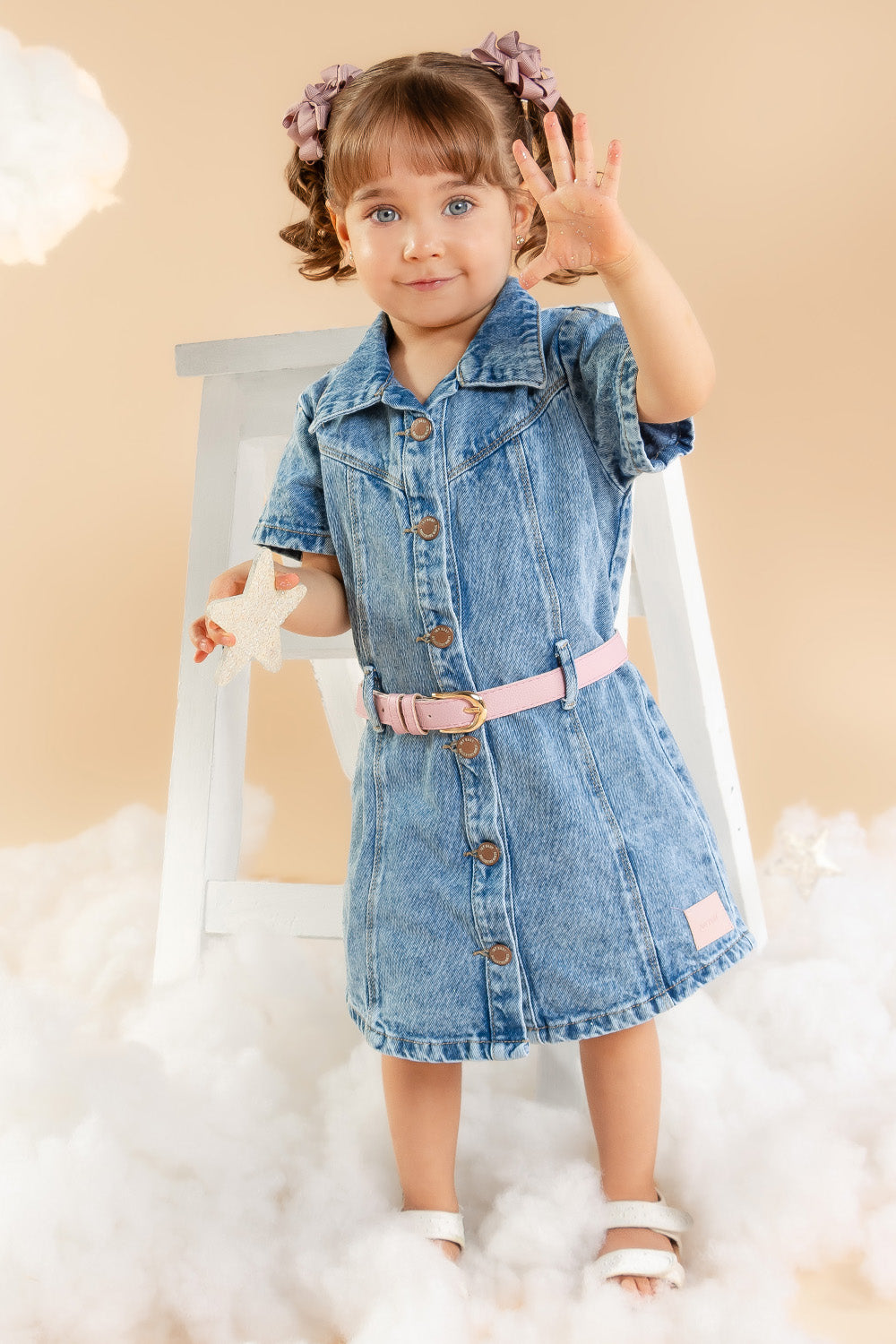 CONJUNTO VESTIDO NIÑA COMFORTABLE ROSADO