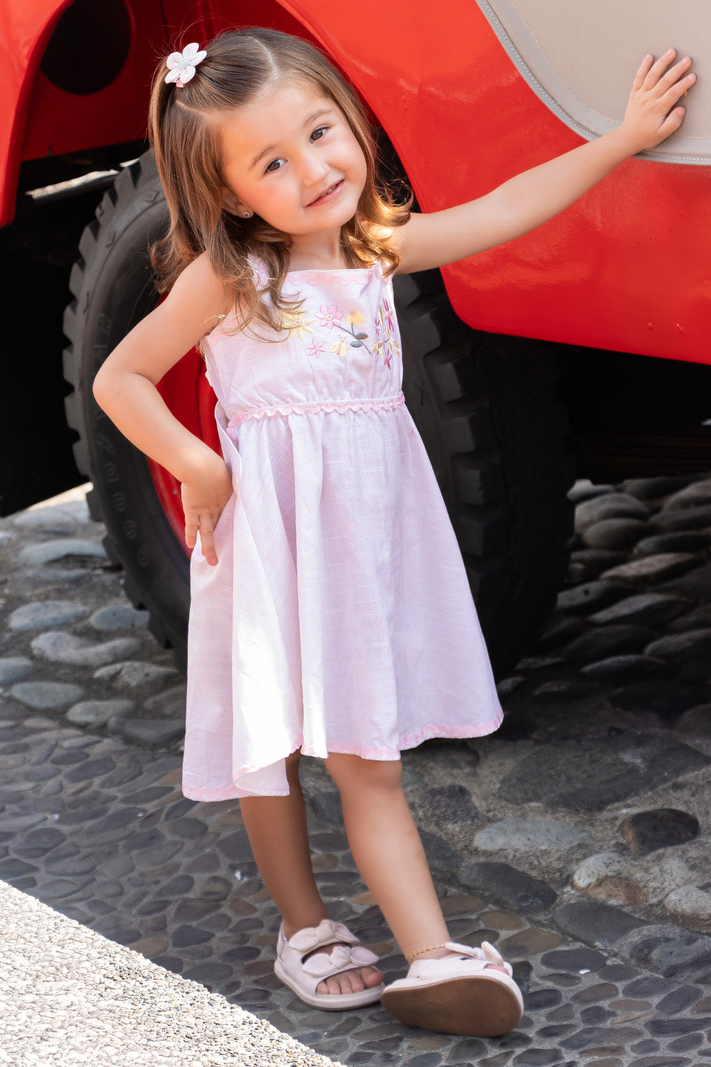 CONJUNTO VESTIDO NIÑA SWEET ROSADO