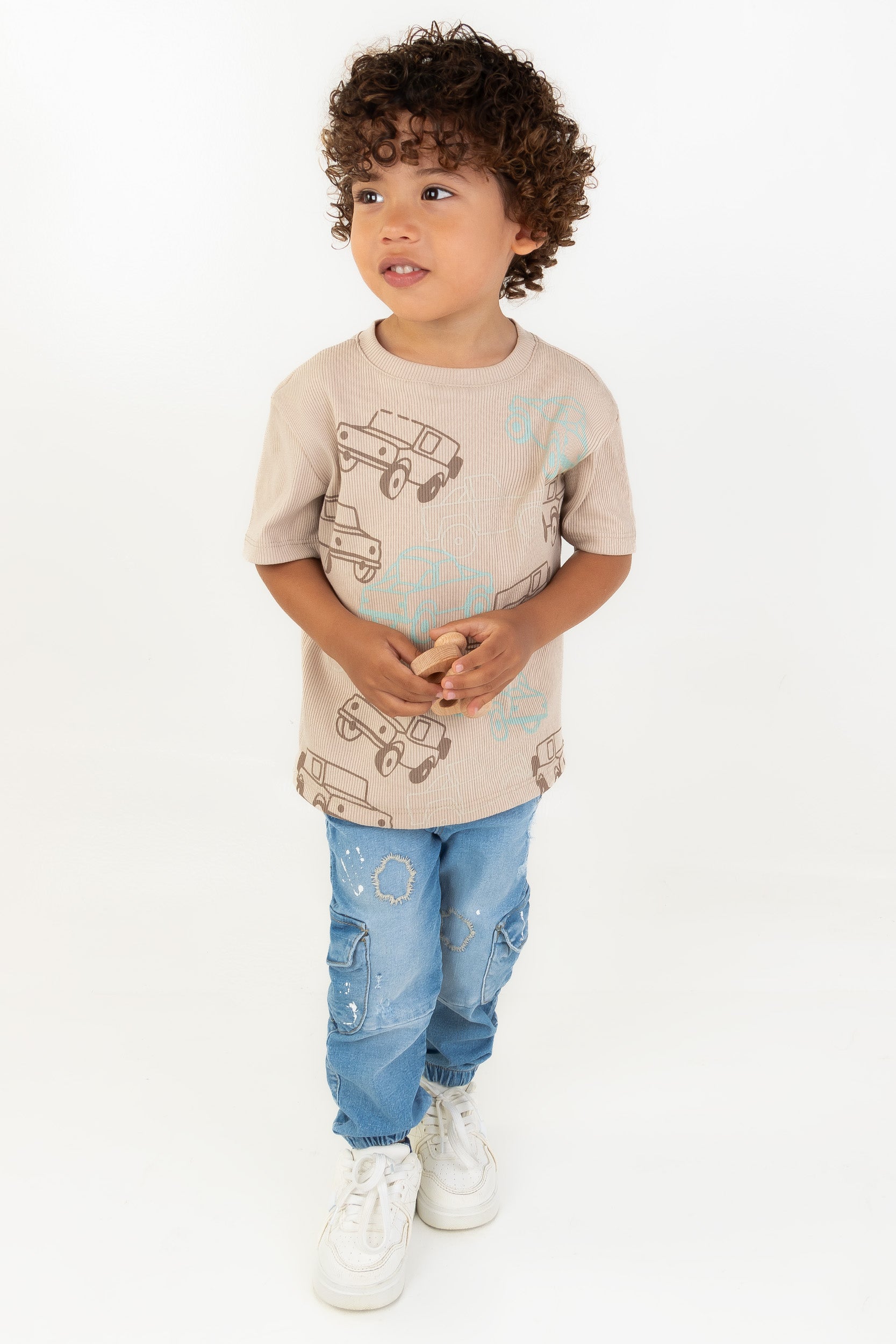 CONJUNTO 2 PRENDAS NIÑO CARS BEIGE