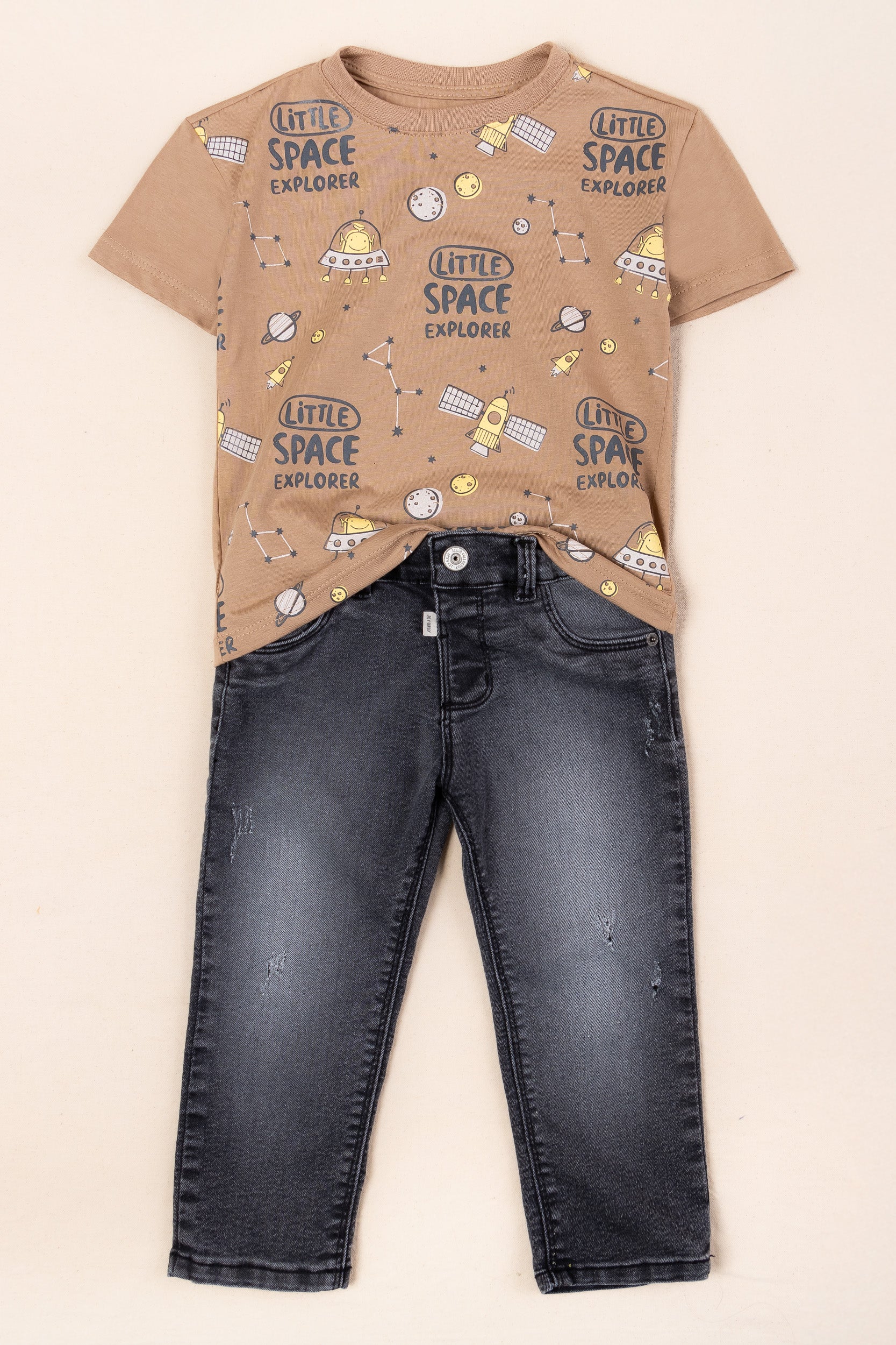 CONJUNTO 2 PRENDAS NIÑO SPACE CAFÉ