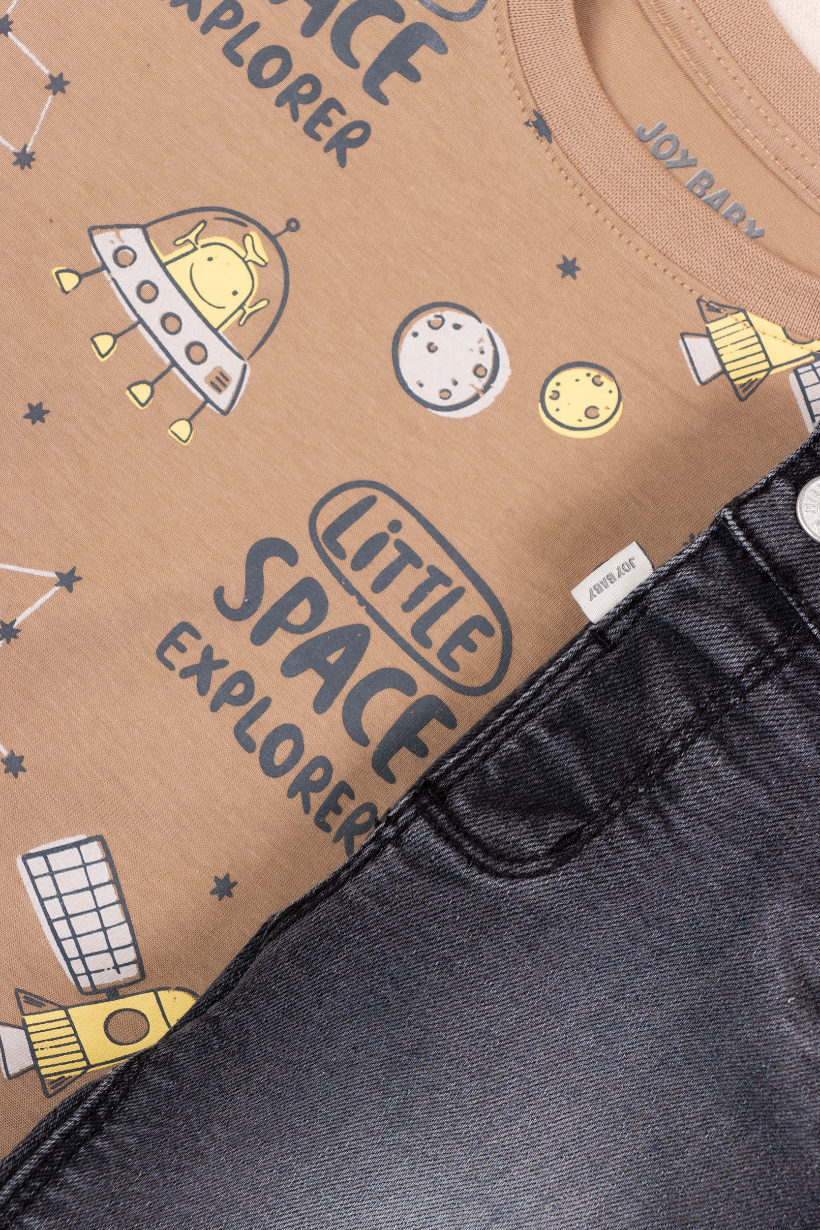 CONJUNTO 2 PRENDAS NIÑO SPACE CAFÉ