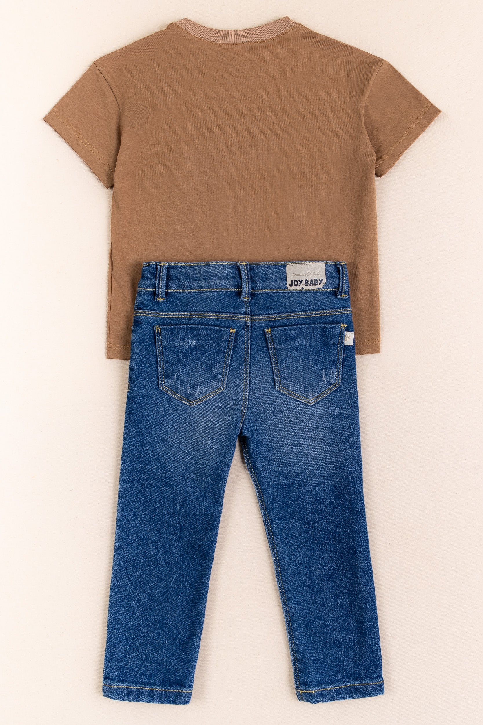 CONJUNTO 2 PRENDAS NIÑO CAFE