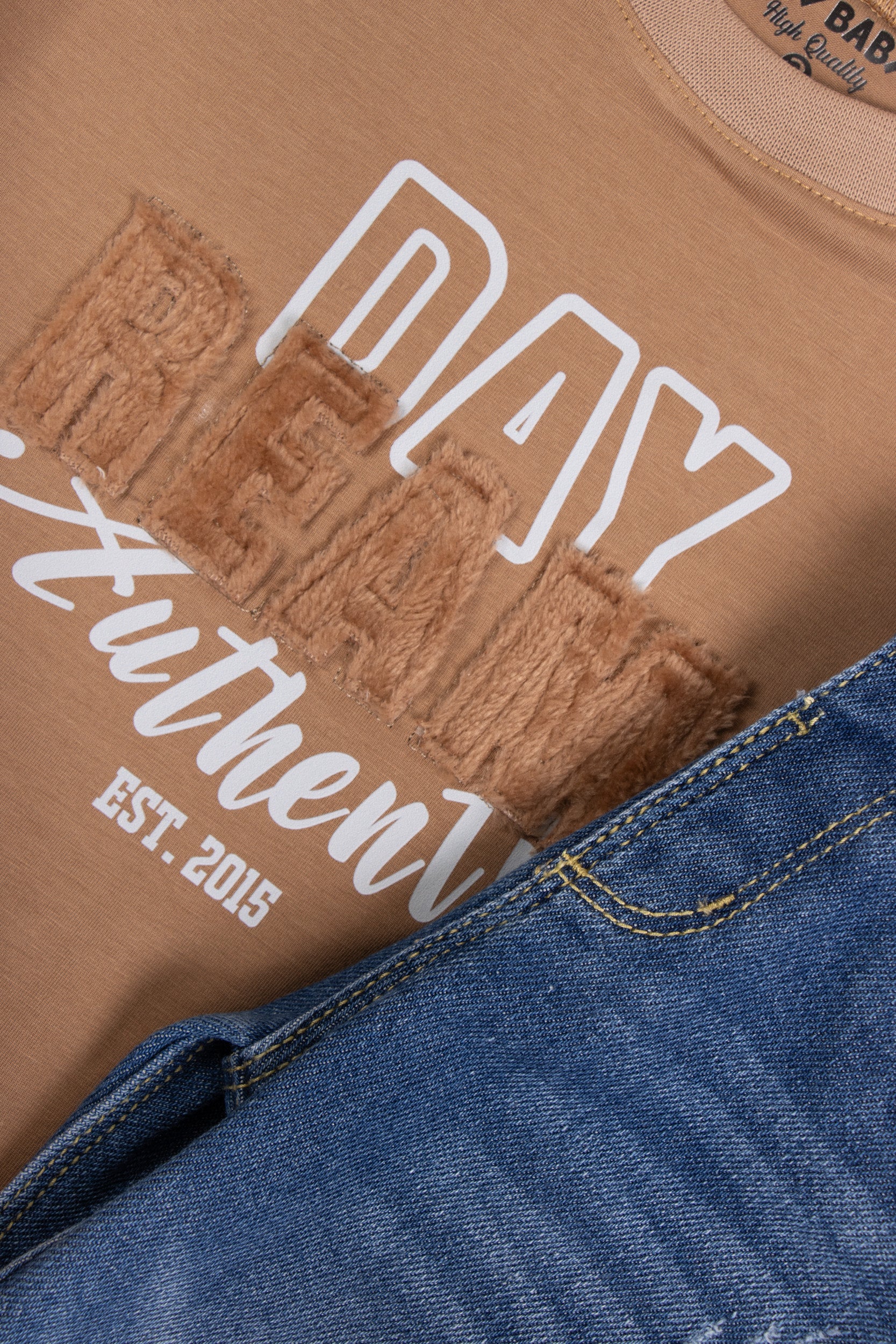 CONJUNTO 2 PRENDAS NIÑO CAFE