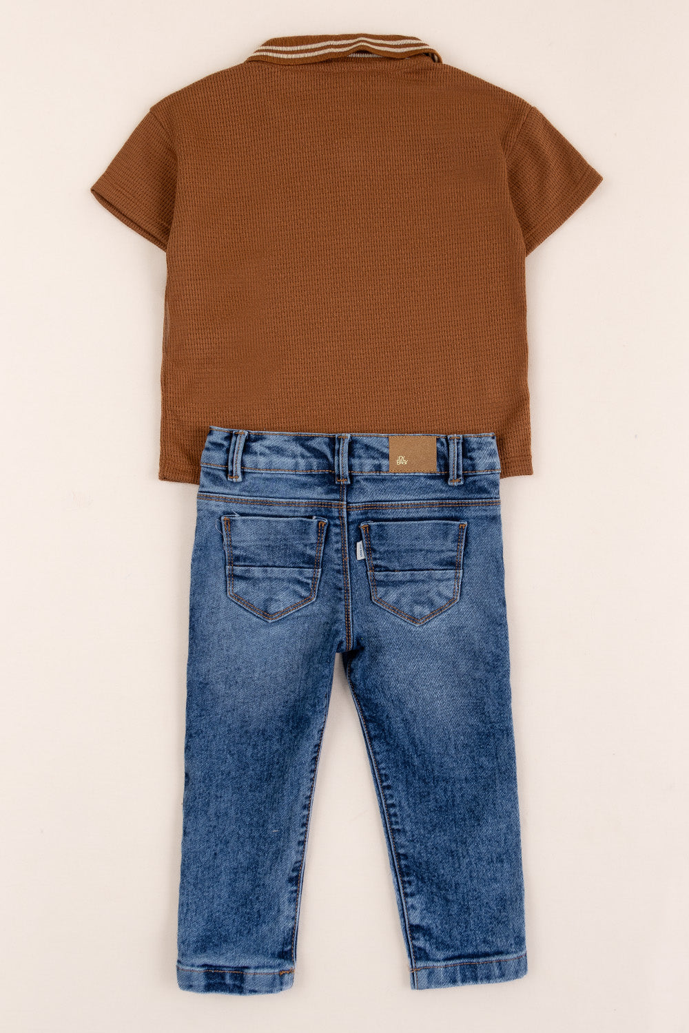 CONJUNTO 2 PRENDAS NIÑO COMPANY CAFÉ