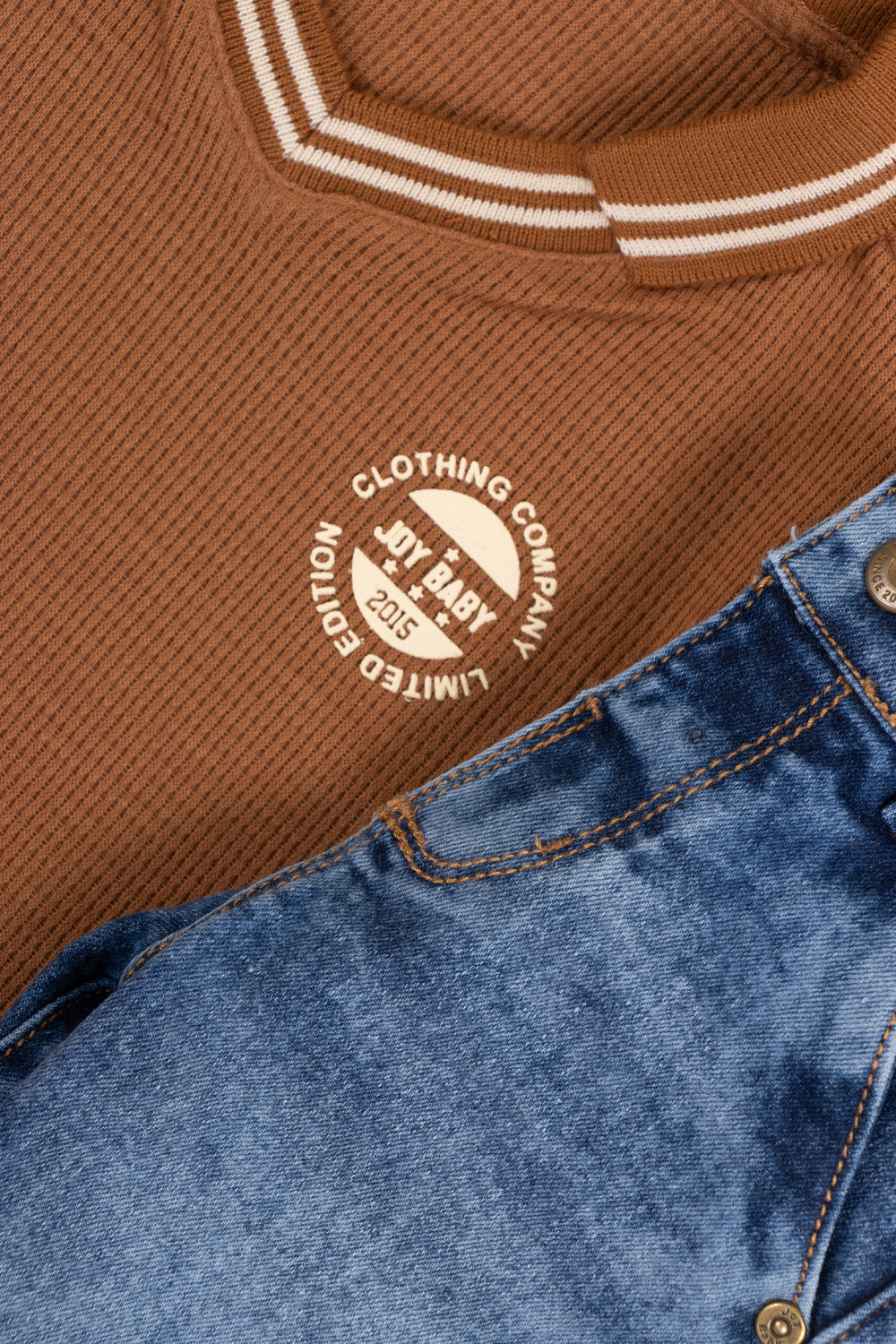 CONJUNTO 2 PRENDAS NIÑO COMPANY CAFÉ