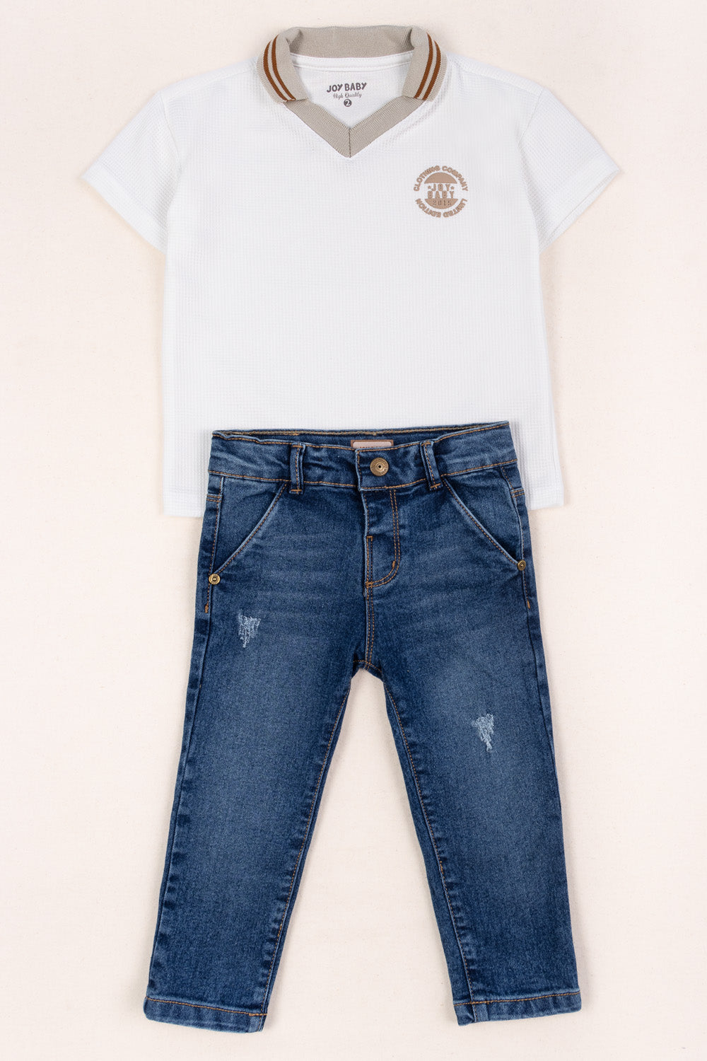 CONJUNTO 2 PRENDAS NIÑO COMPANY BLANCO