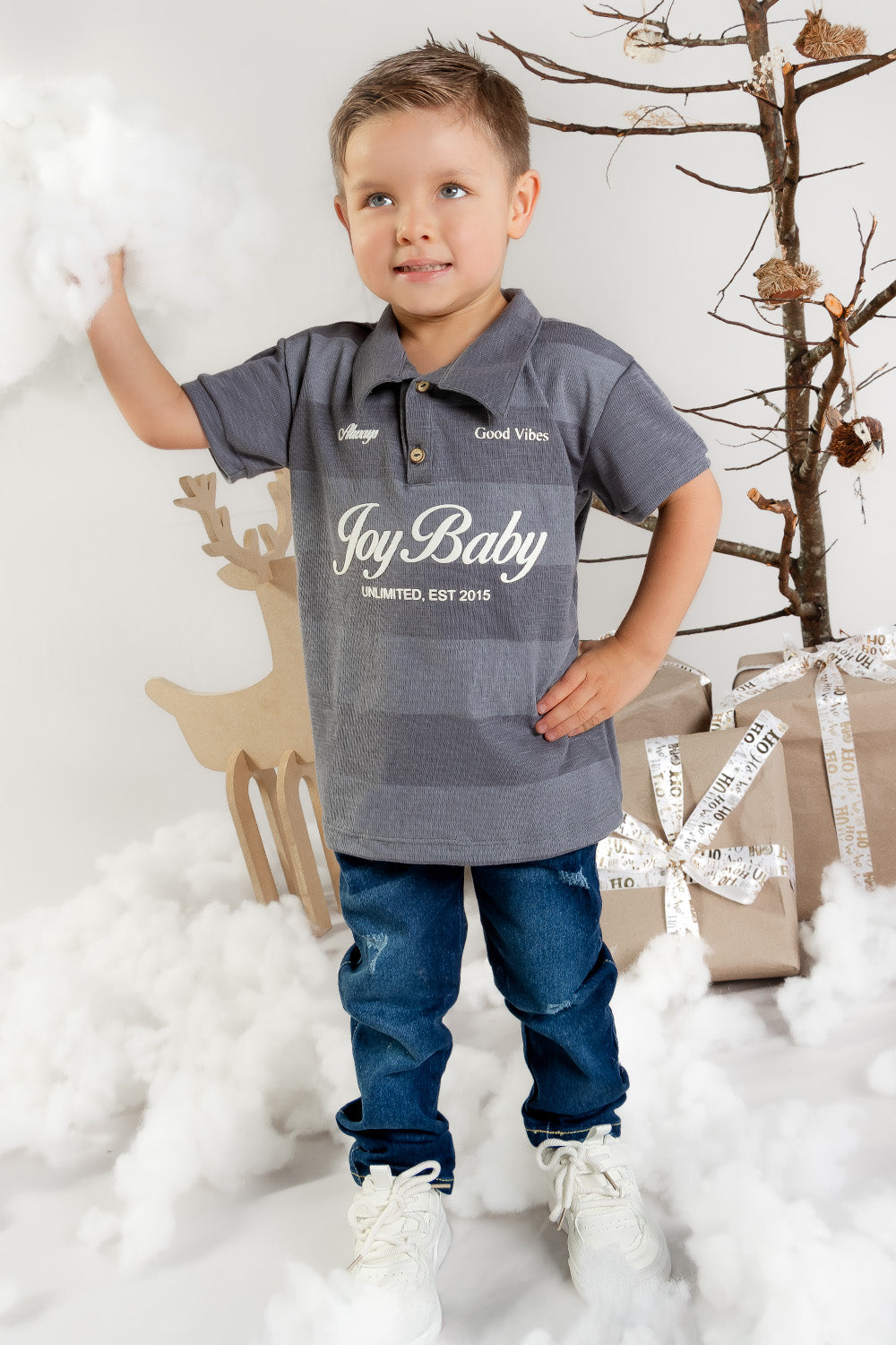 CONJUNTO 2 PRENDAS NIÑO UNLIMITED GRIS