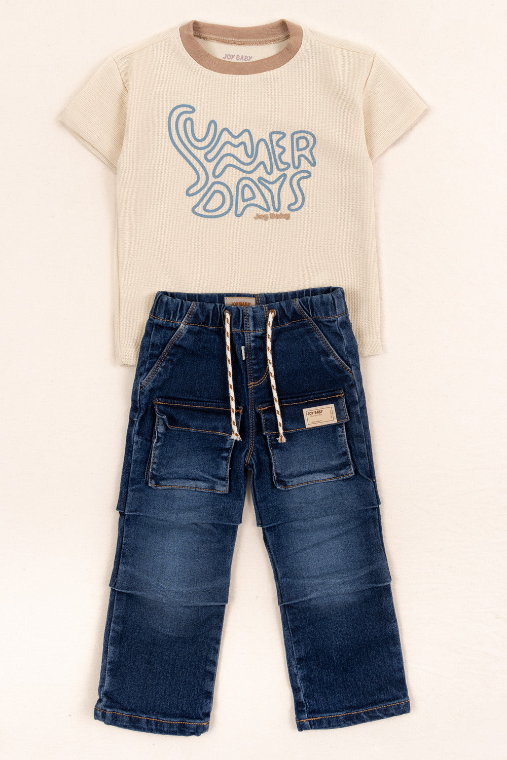 CONJUNTO 2 PRENDAS NIÑO SUMMER DAYS BEIGE