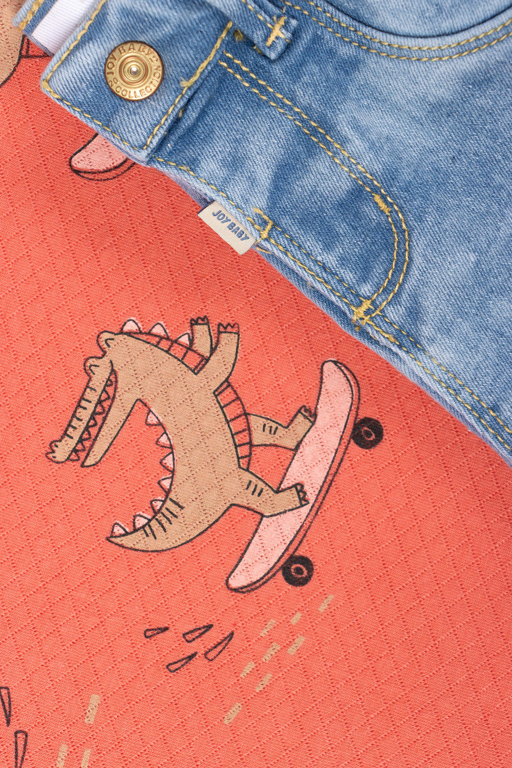 CONJUNTO 2 PRENDAS NIÑO SKATE SALMÓN