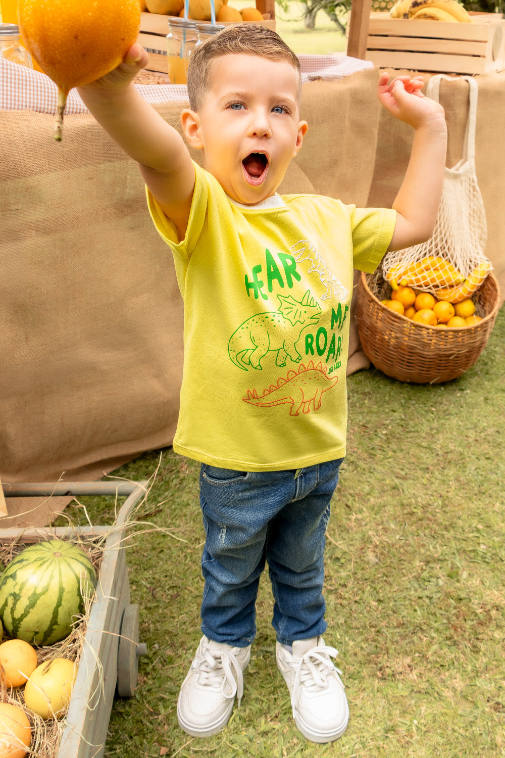 CONJUNTO 2 PRENDAS NIÑO ROAR AMARILLO