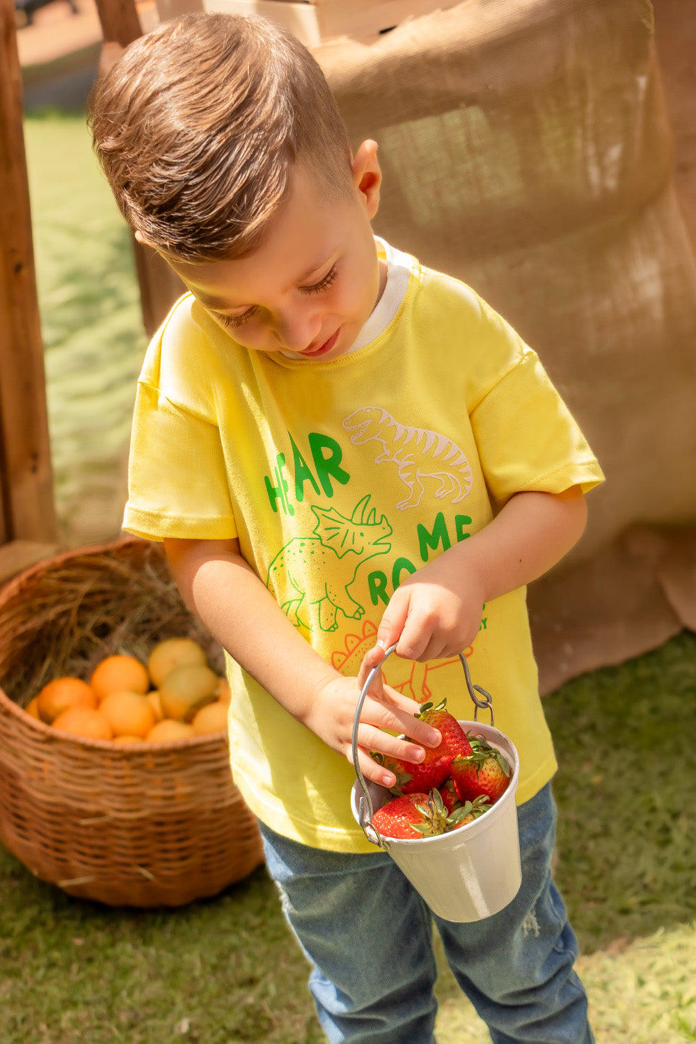 CONJUNTO 2 PRENDAS NIÑO ROAR AMARILLO