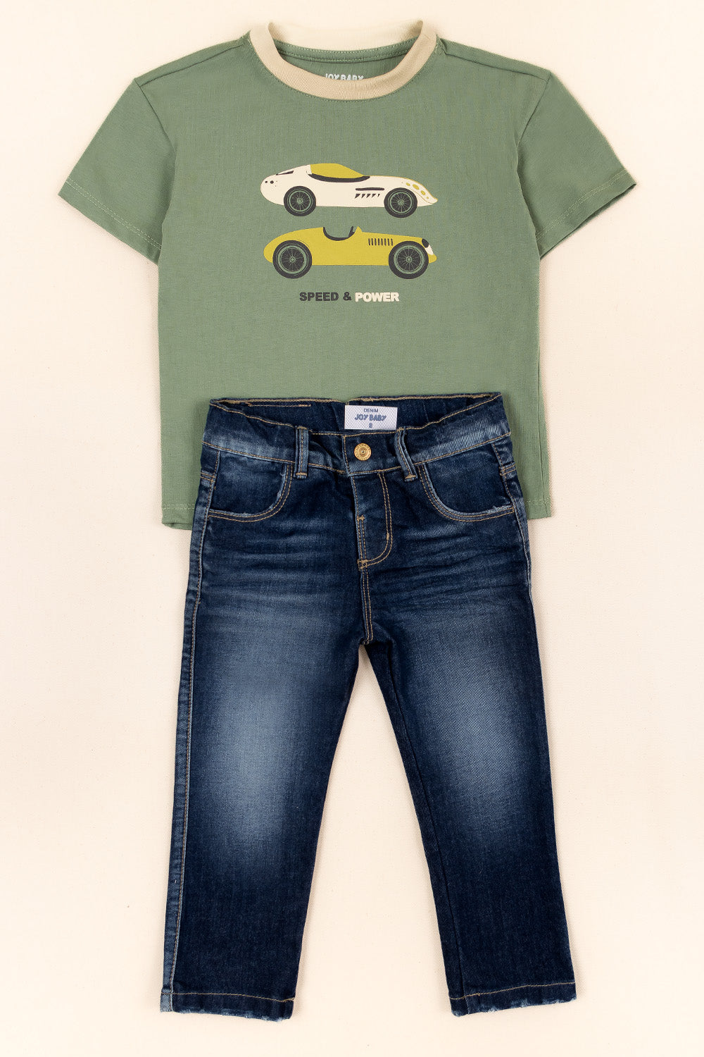 CONJUNTO 2 PRENDAS NIÑO POWER VERDE