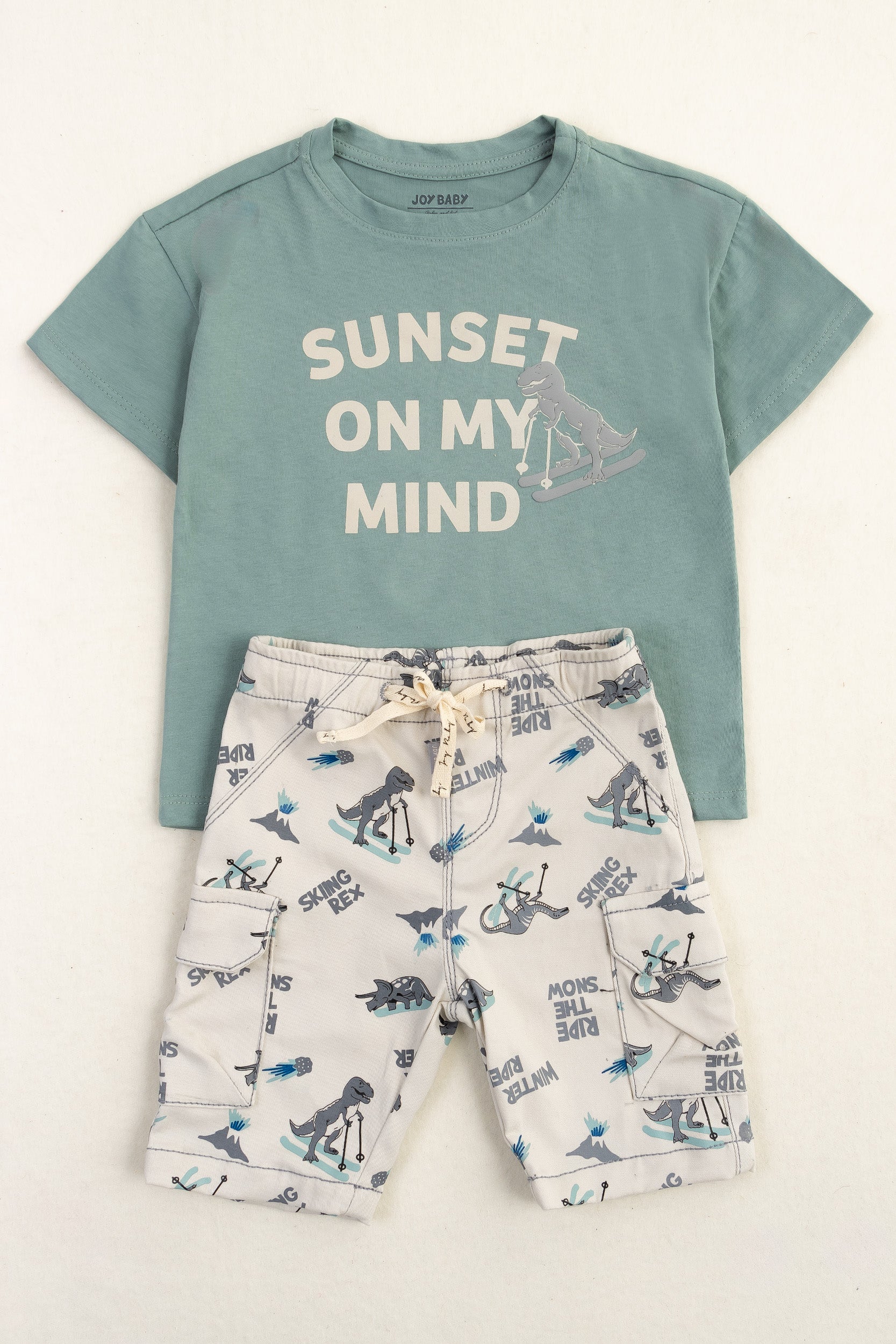 CONJUNTO BERMUDA NIÑO SUNSET GRIS