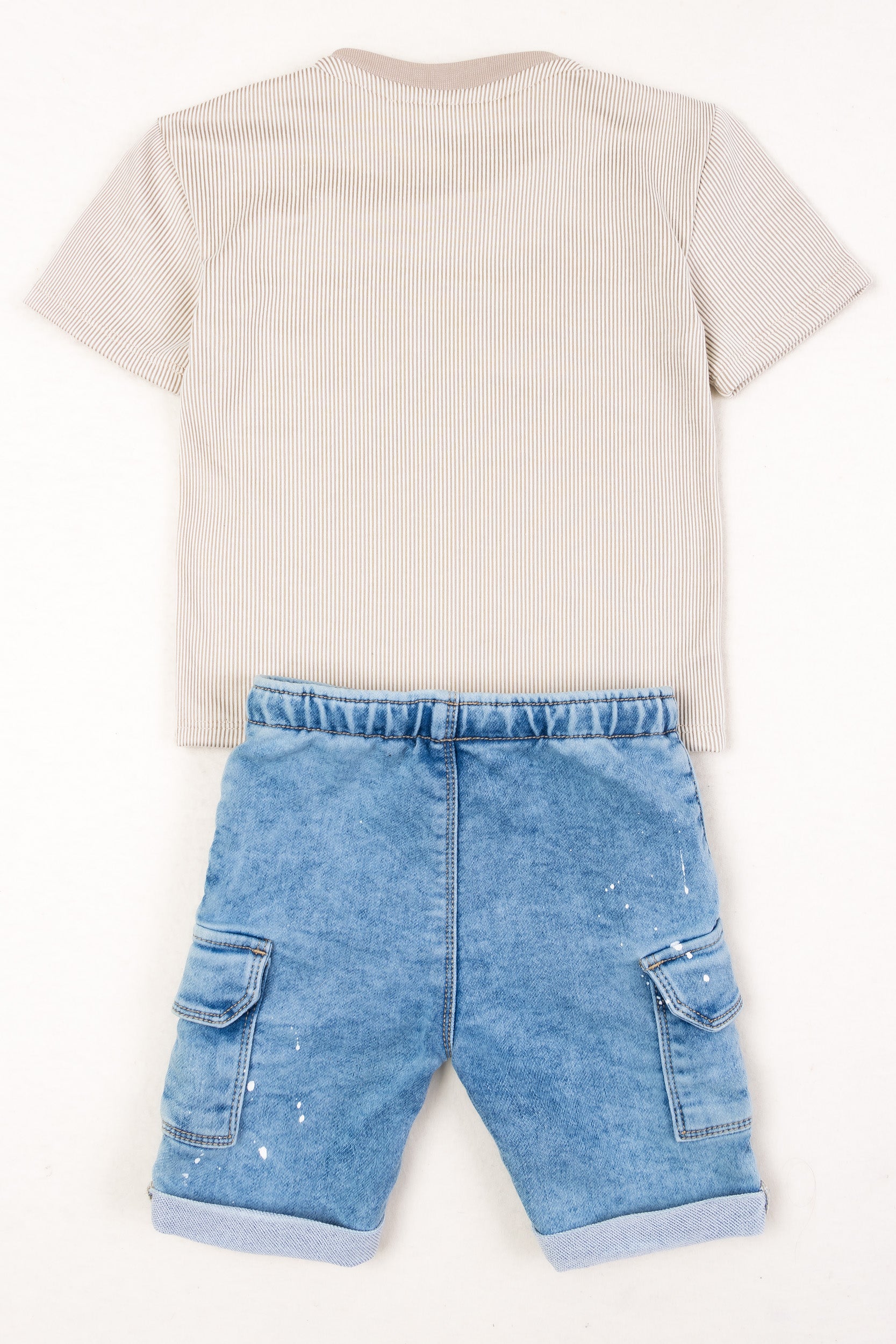 CONJUNTO NIÑO BERMUDA JOY BABY BEIGE