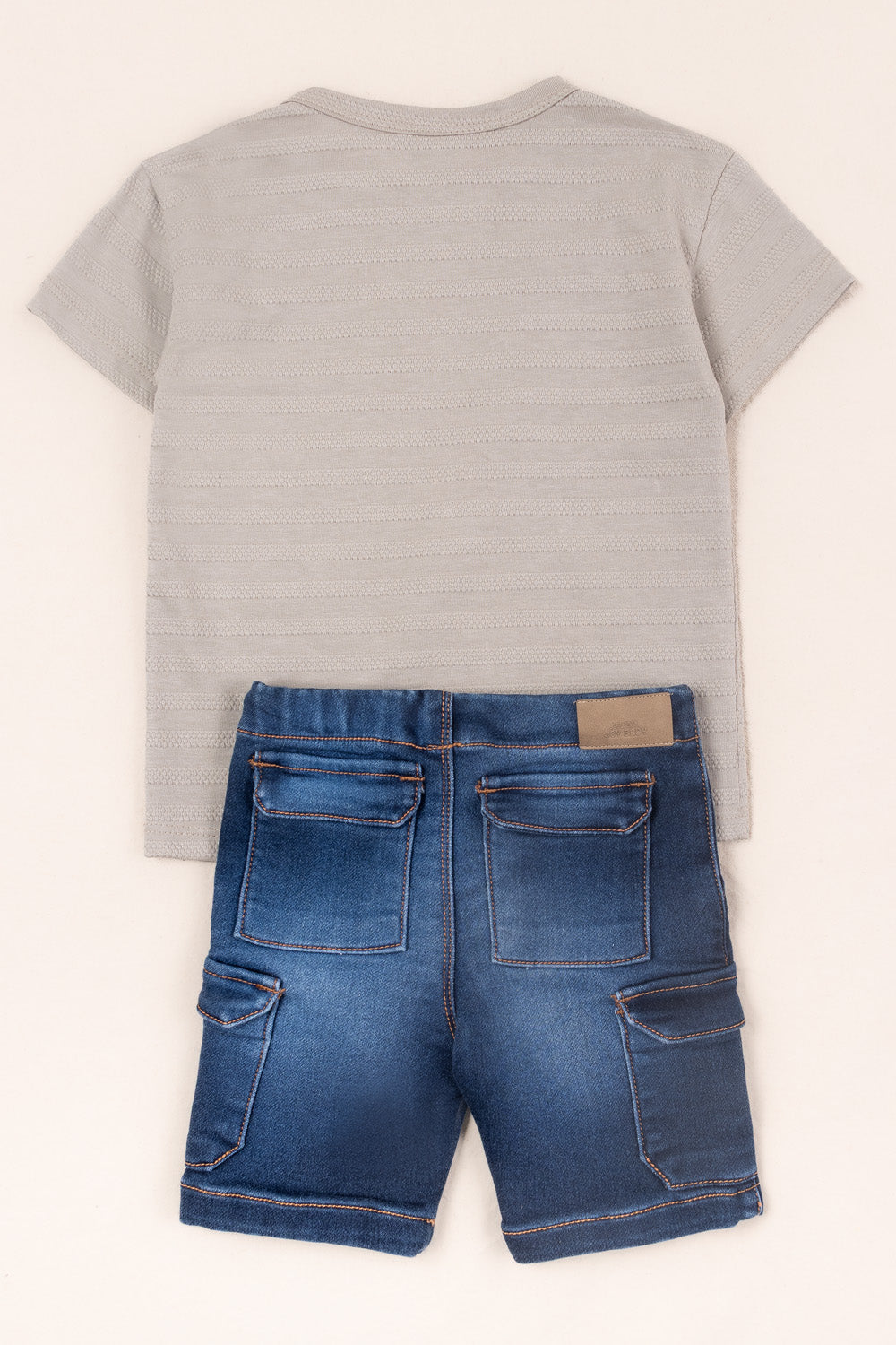 CONJUNTO BERMUDA NIÑO CAR GRIS