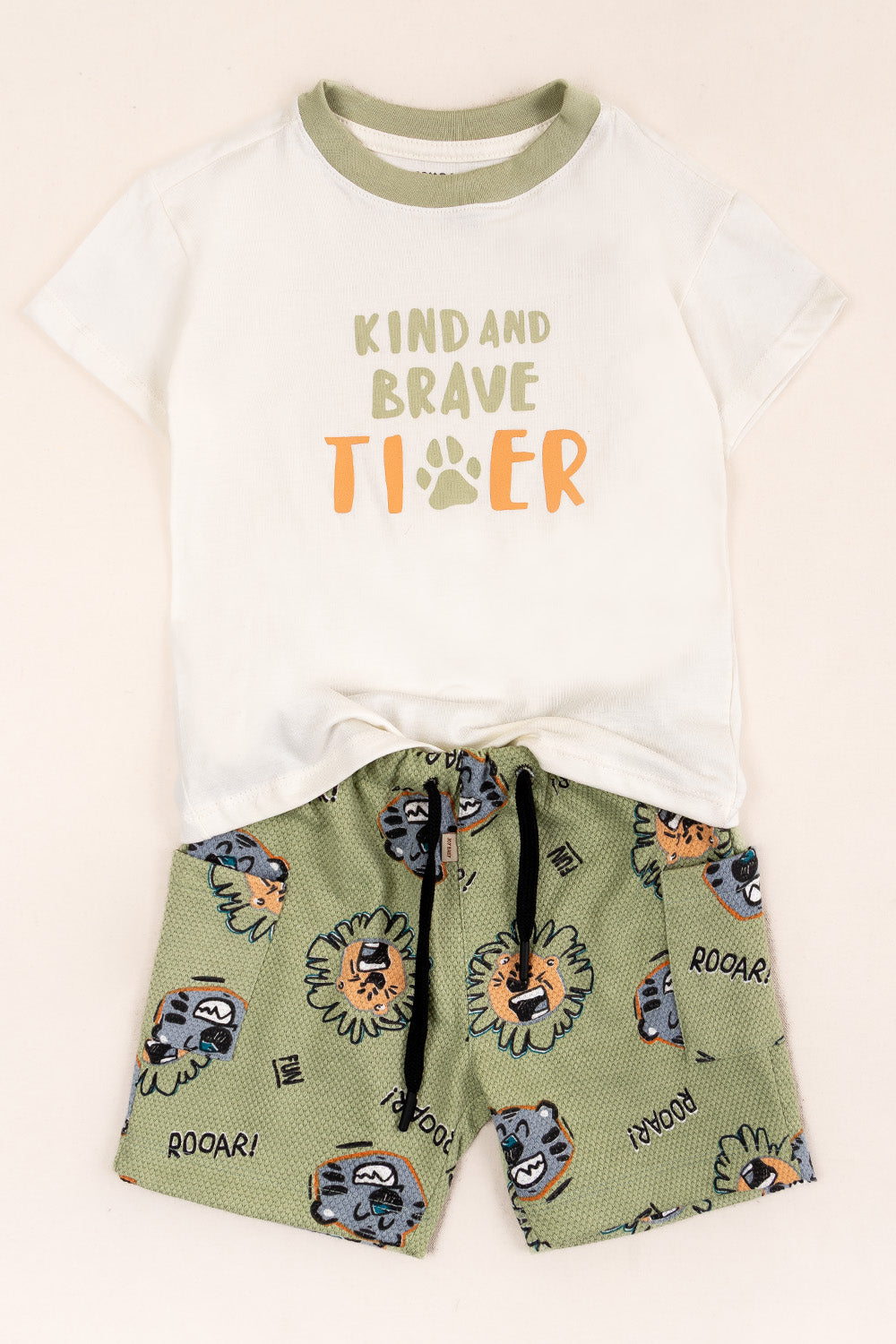 CONJUNTO BERMUDA NIÑO TIGER VERDE