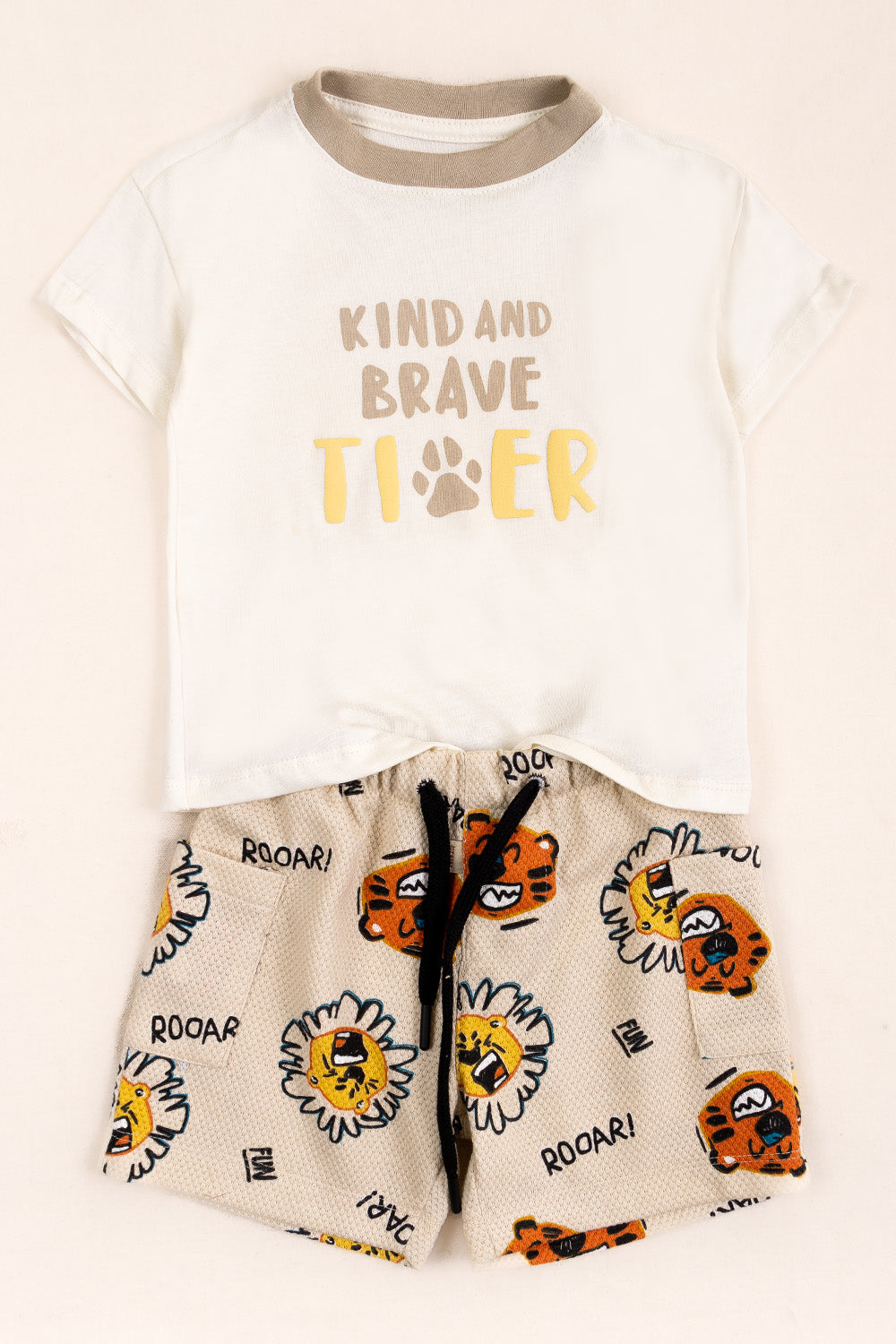CONJUNTO BERMUDA NIÑO TIGER BEIGE