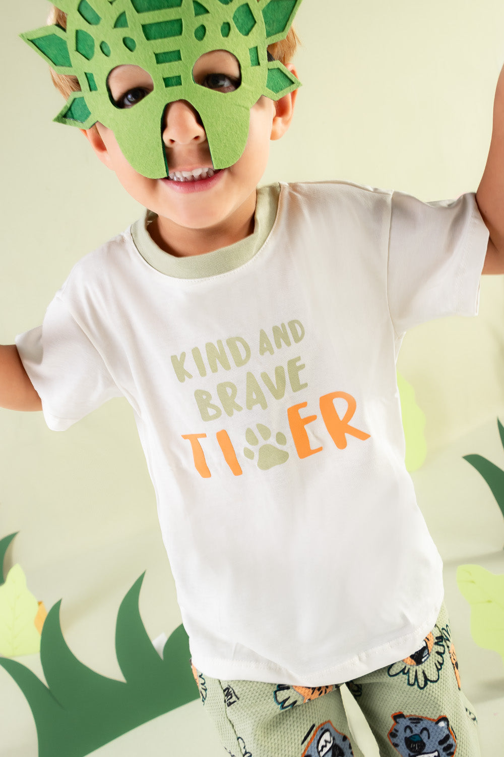 CONJUNTO BERMUDA NIÑO TIGER VERDE