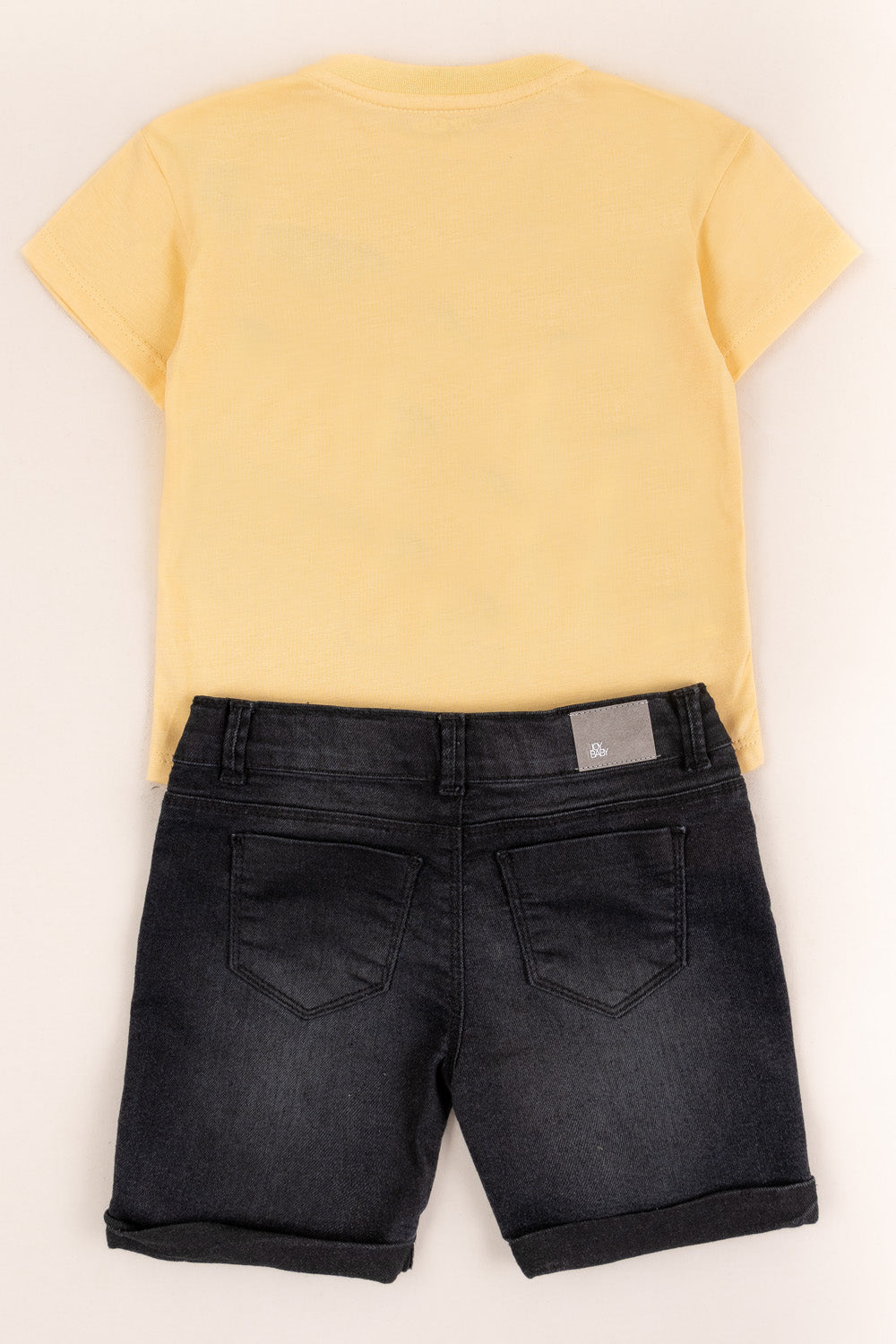 CONJUNTO BERMUDA NIÑO EXCAVATOR AMARILLO