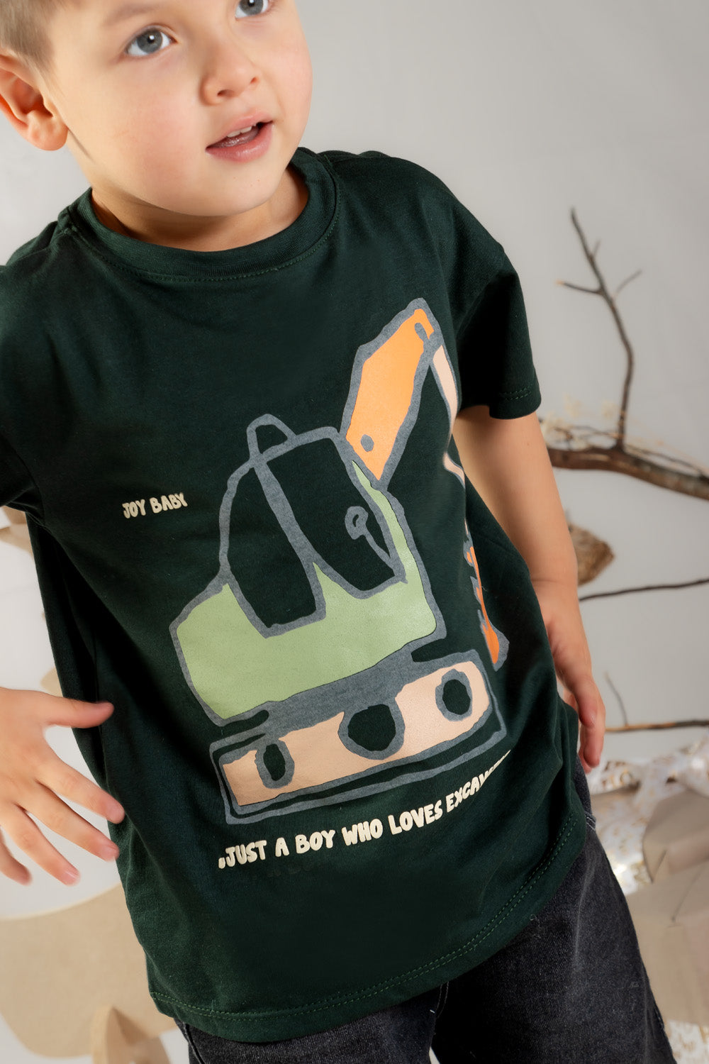 CONJUNTO BERMUDA NIÑO EXCAVATOR VERDE