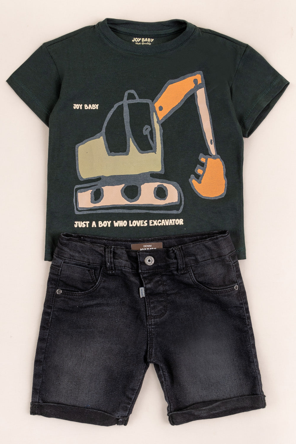 CONJUNTO BERMUDA NIÑO EXCAVATOR VERDE