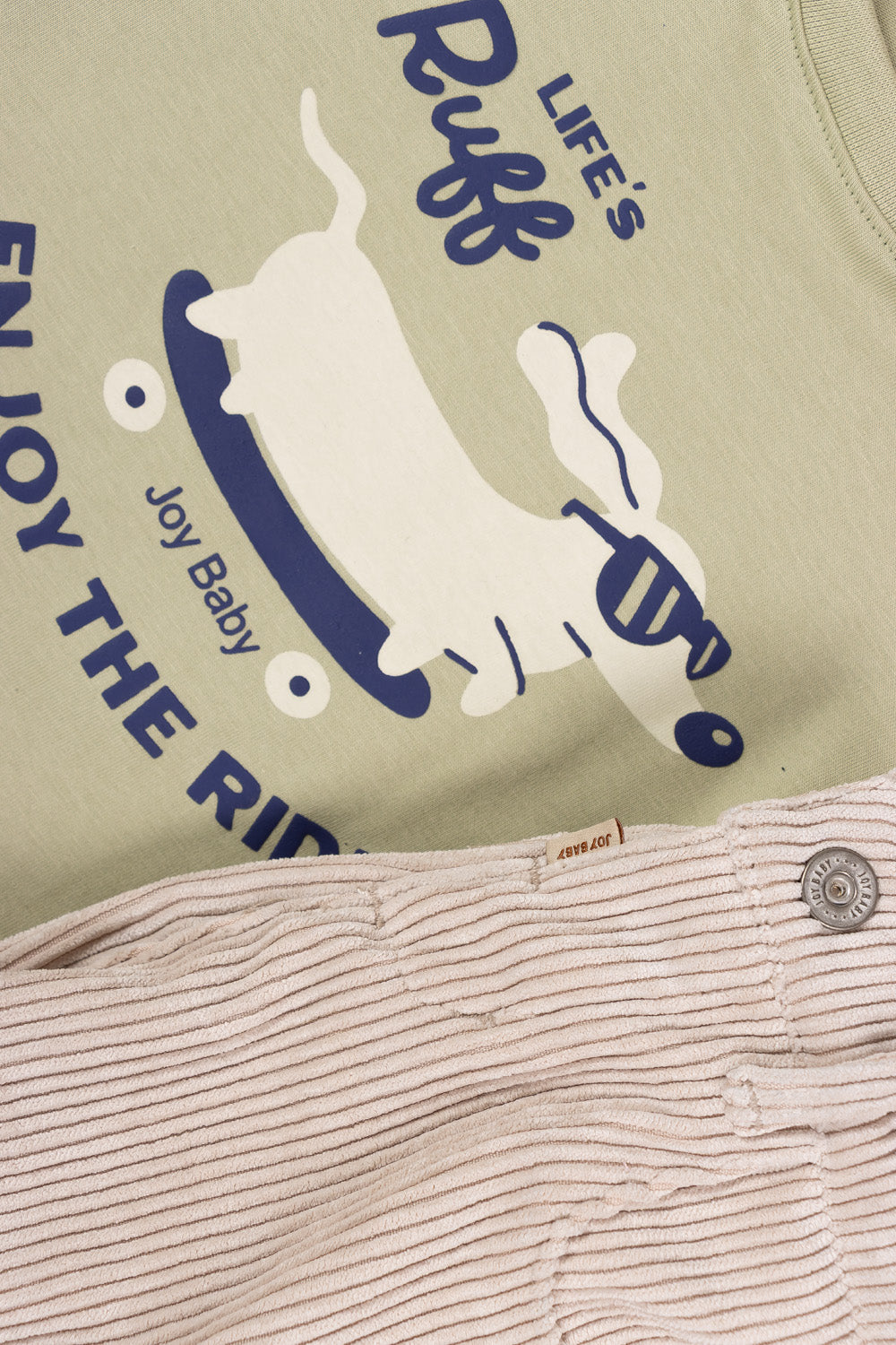 CONJUNTO BERMUDA NIÑO RUFF VERDE